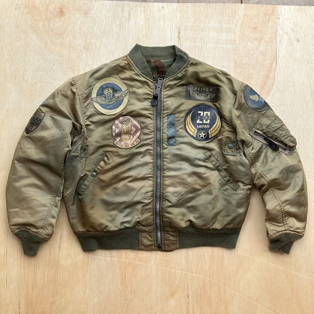 Alpha Industries × Avirex BOMBER AVIREX SAIPAN FADED STRIPES WITH USE Size US L / EU 52-54 / 3 - 1 Thumbnail