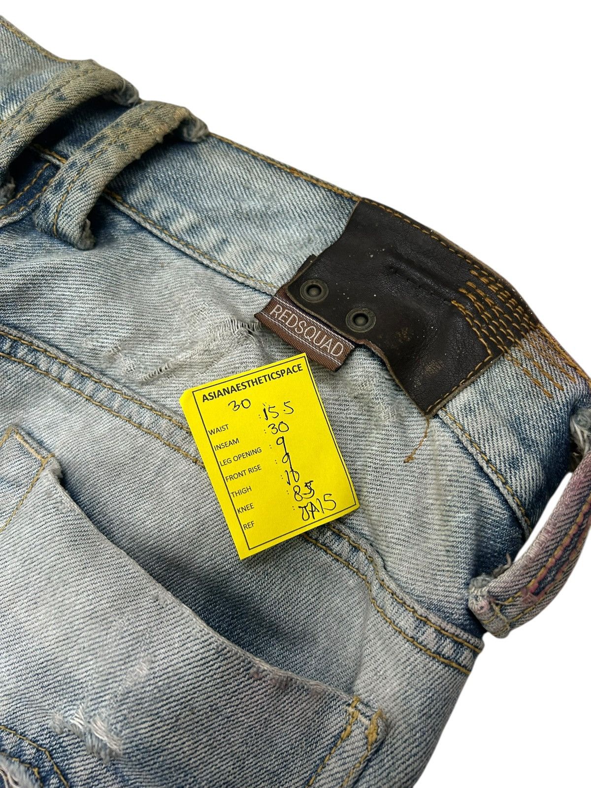 Le Grande Bleu (L.G.B.) Vintage Flare Redsquad Denim Uruboro Stitch Distressed Dirty Size US 30 / EU 46 - 18 Thumbnail