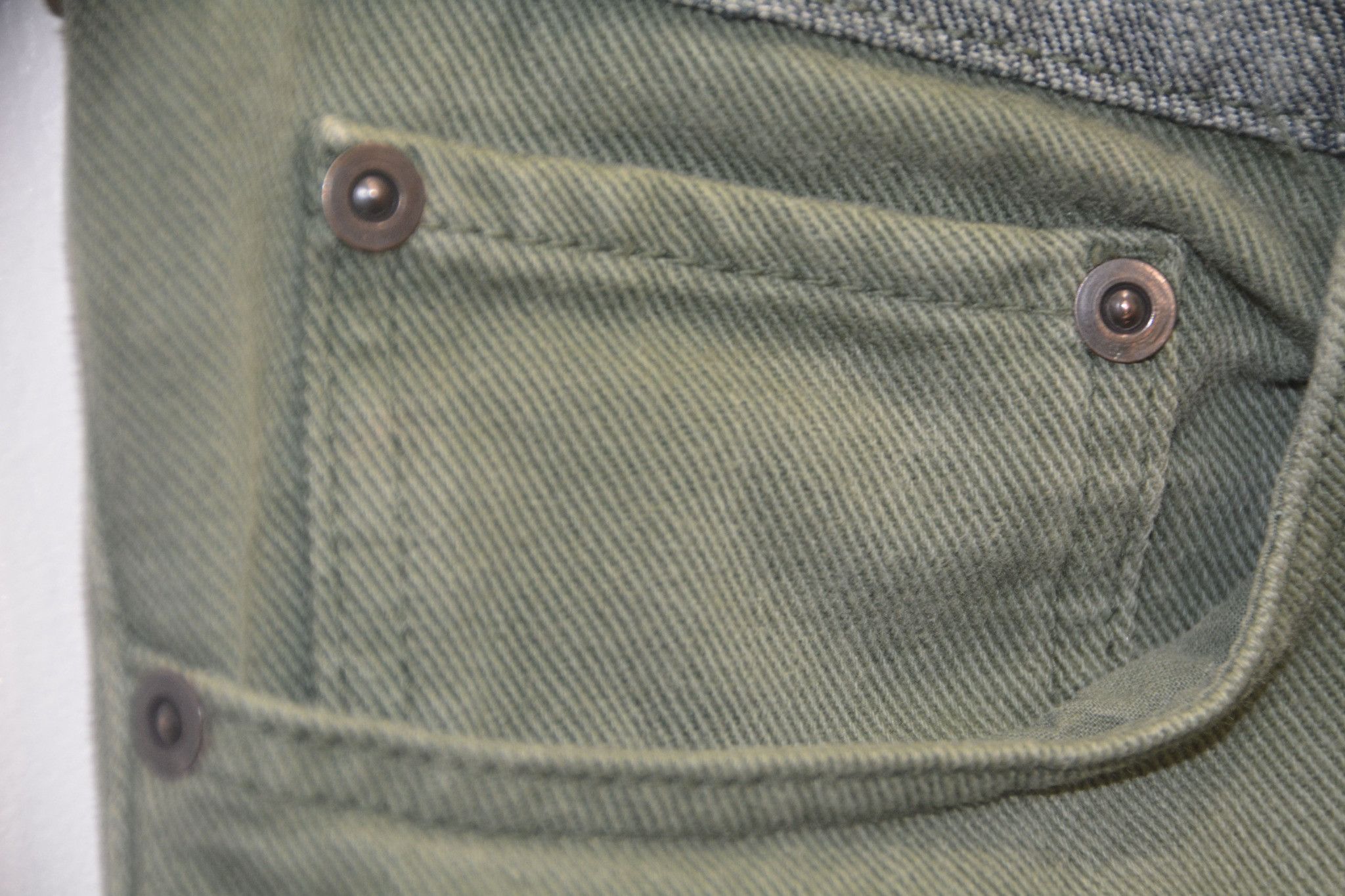 Etudes Études France Olive Green Denim Jeans Size 30 Size 30" / US 8 / IT 44 - 6 Thumbnail
