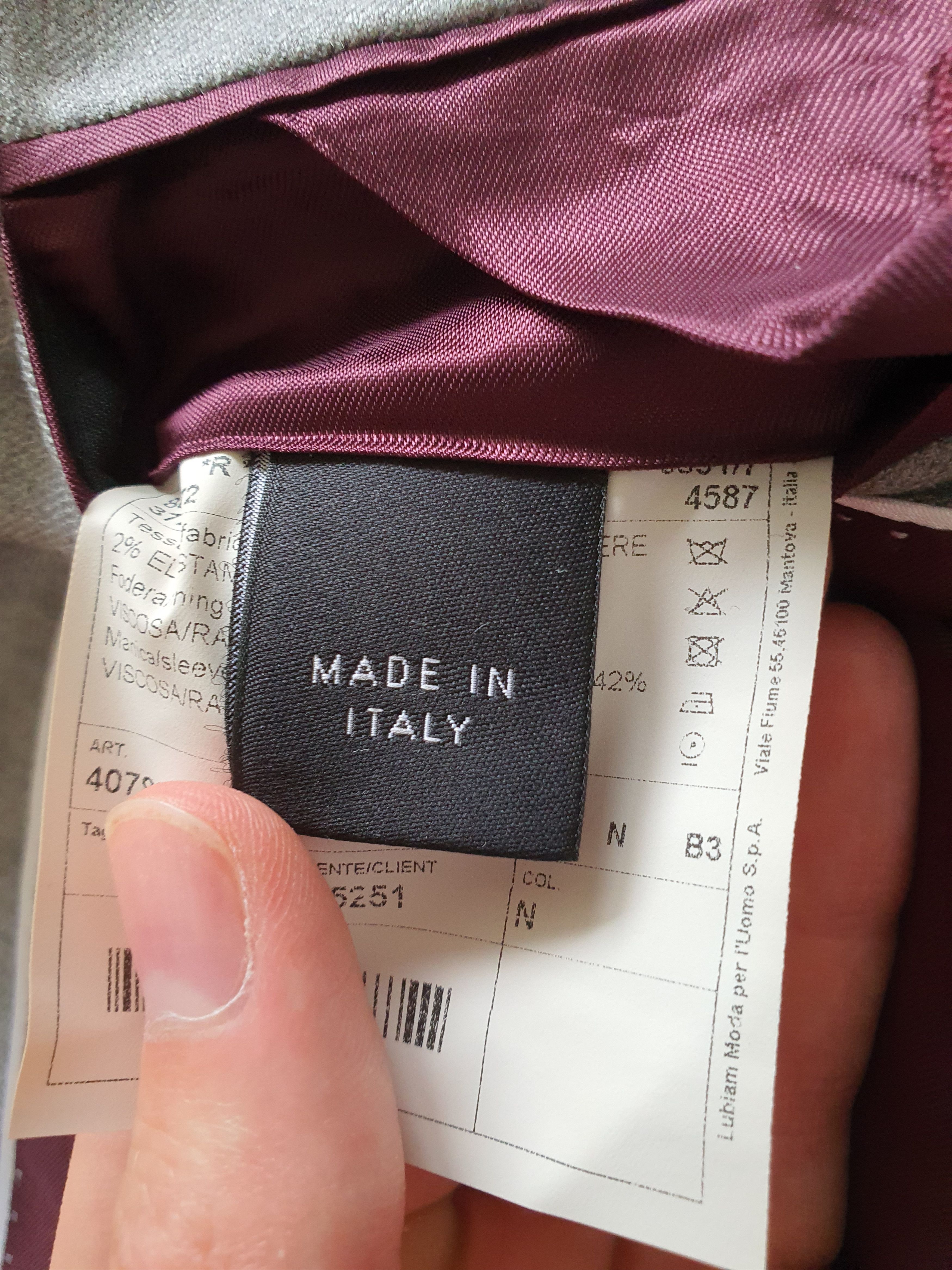 L.B.M. 1911 ''SU MISURA'' Bespoke Blazer Sports Coat Jacket - Cashmere Size 36R - 9 Thumbnail