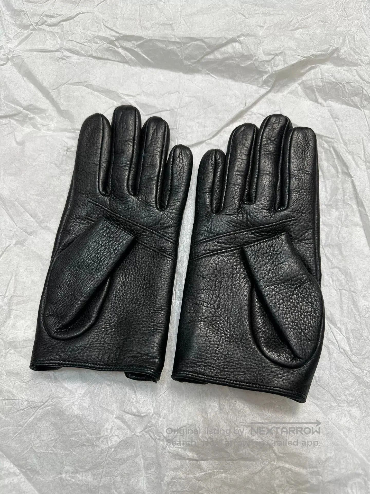Chrome Hearts Chrome Hearts Cross Silver Buckle Sheepskin Gloves. Size ONE SIZE - 2 Thumbnail