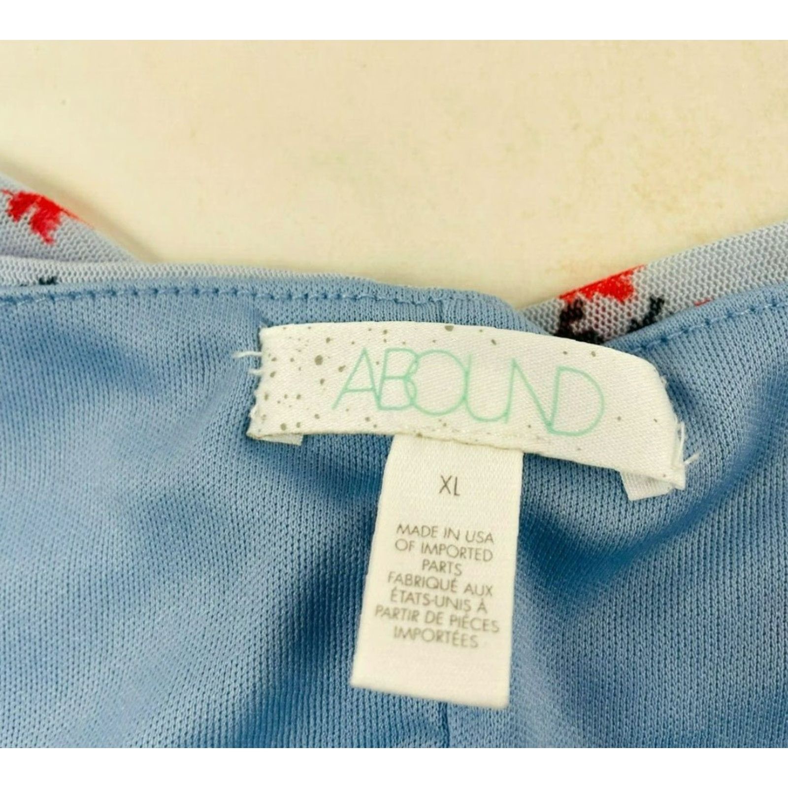 Vintage ABOUND Crop Top Women’s Size XL Blue Floral Puff Sleeve Ruched Square neck NWT Cropped Tank Size XL / US 12-14 / IT 48-50 - 6 Thumbnail