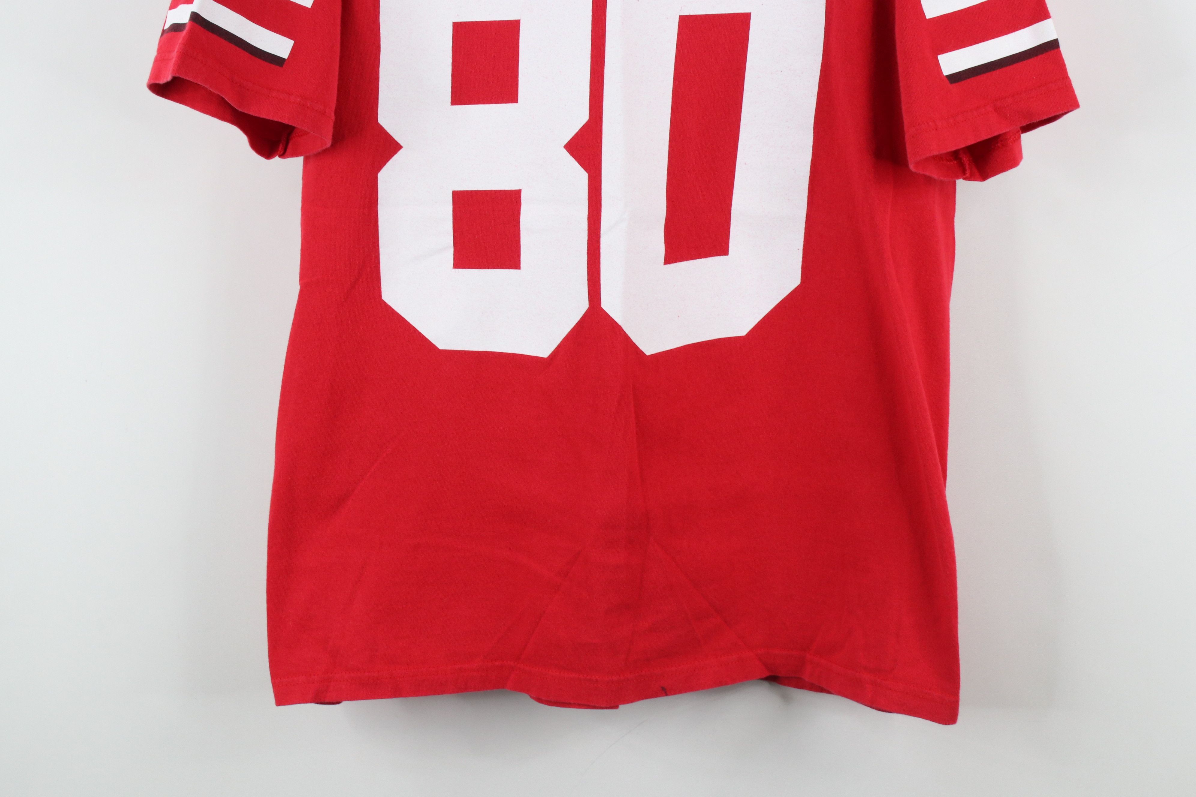 Nike × Vintage Vintage Nike University Football Jersey T-Shirt Red #80 Size US S / EU 44-46 / 1 - 3 Thumbnail