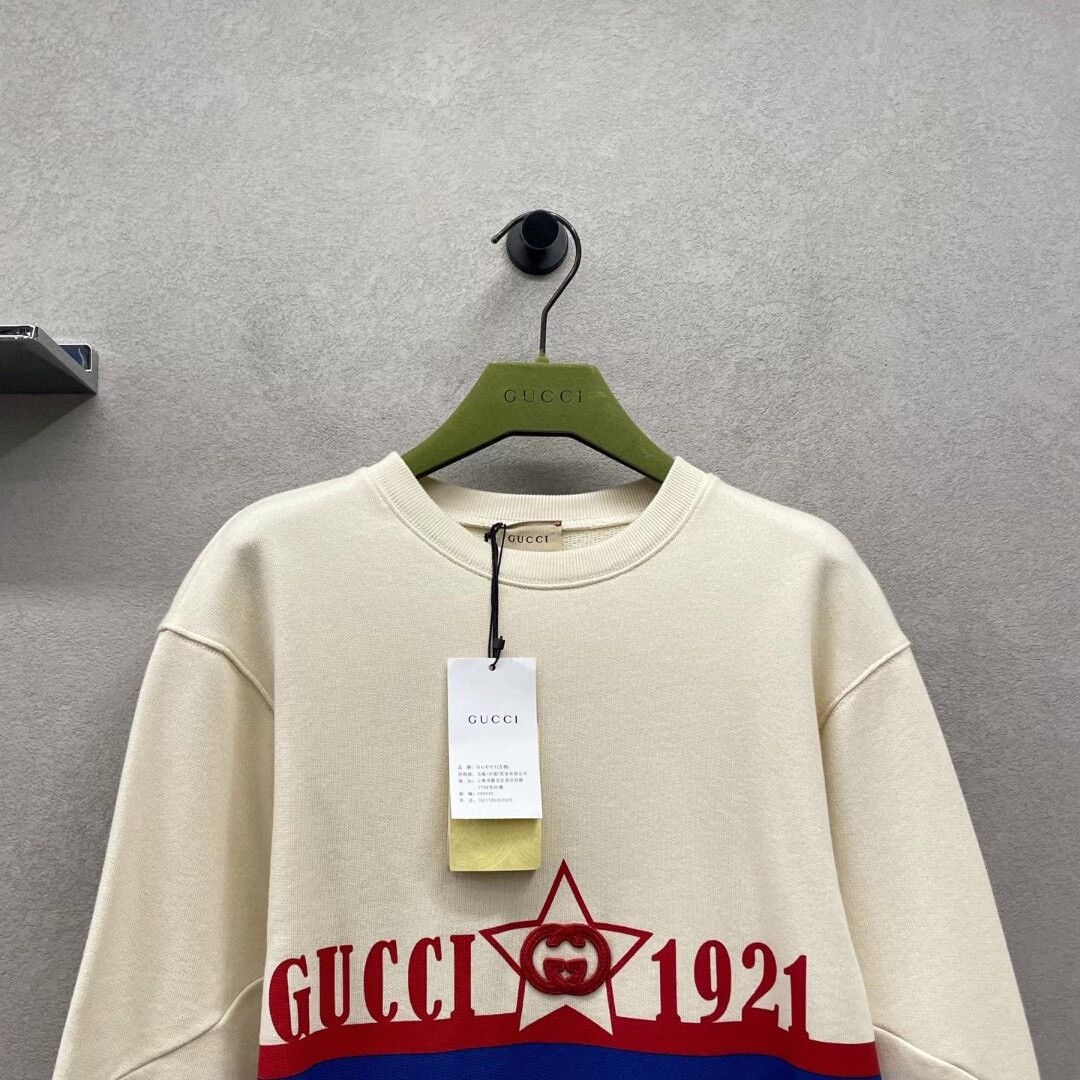 Gucci gucci star logo cream sweatshirt size 10 Size US M / EU 48-50 / 2 - 4 Thumbnail