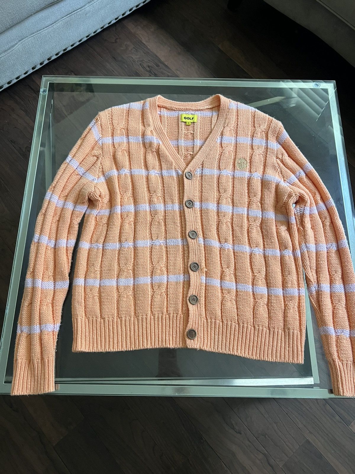 Tyler The Creator GOLF WANG Grand Logo Striped Cable Knit