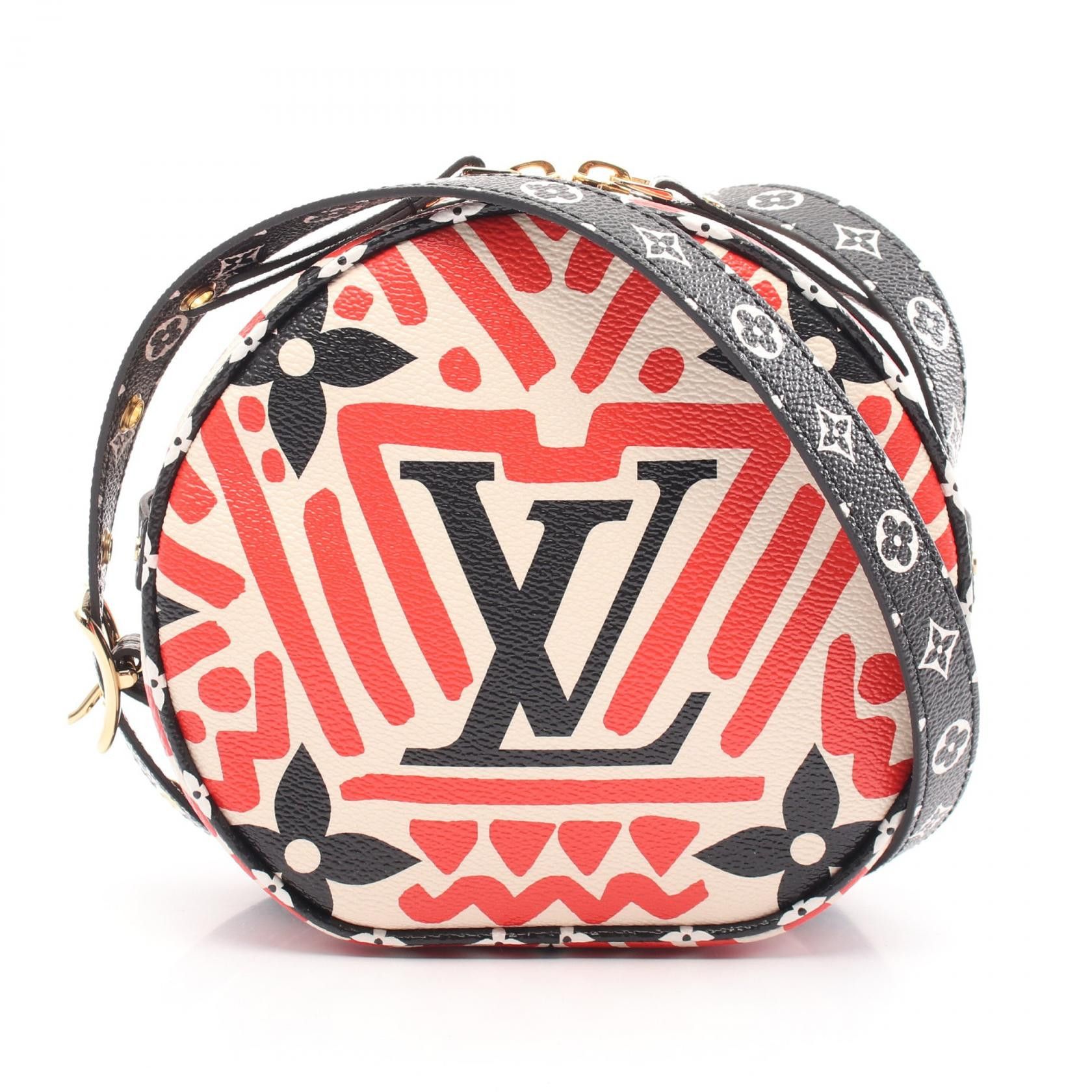 Louis Vuitton Louis Vuitton Lv Crafty Boite Chapeau Souple Monogram Coated Canvas Shoulder Bag Canvas Shoulder Bag M45366 in Red, Women's