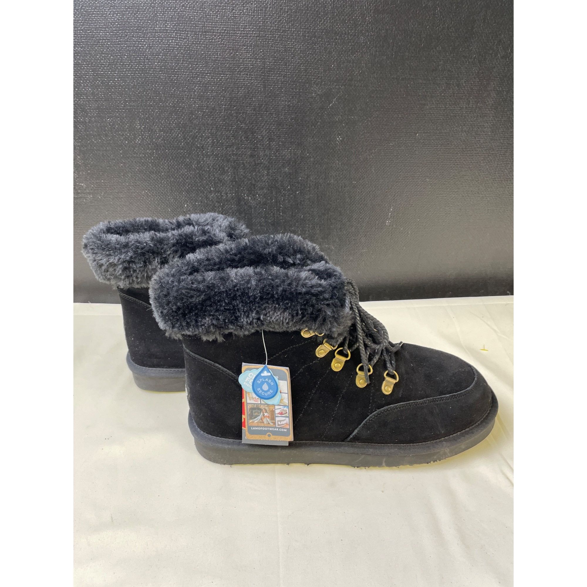 Other Lams Women's Black Suede Water Stain Resistant Boots Shoes S Size US 11 / IT 41 - 3 Thumbnail