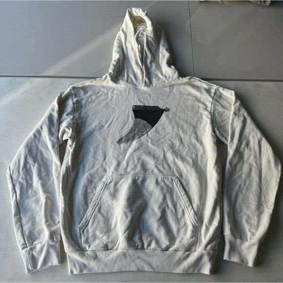 Designer OLA CANVAS SINGLE FIN WHITE/CREAM HOODIE SZ MEDIUM M Size US M / EU 48-50 / 2 - 3 Thumbnail