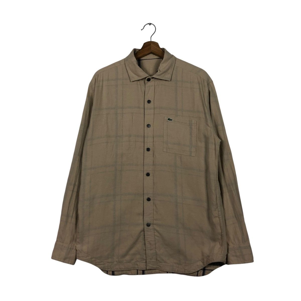 Japanese Brand 🔥VINTAGE REVERSIBLE FLANNEL JACKET LACOSTE TARTAN DESIGN Size US M / EU 48-50 / 2 - 17 Thumbnail