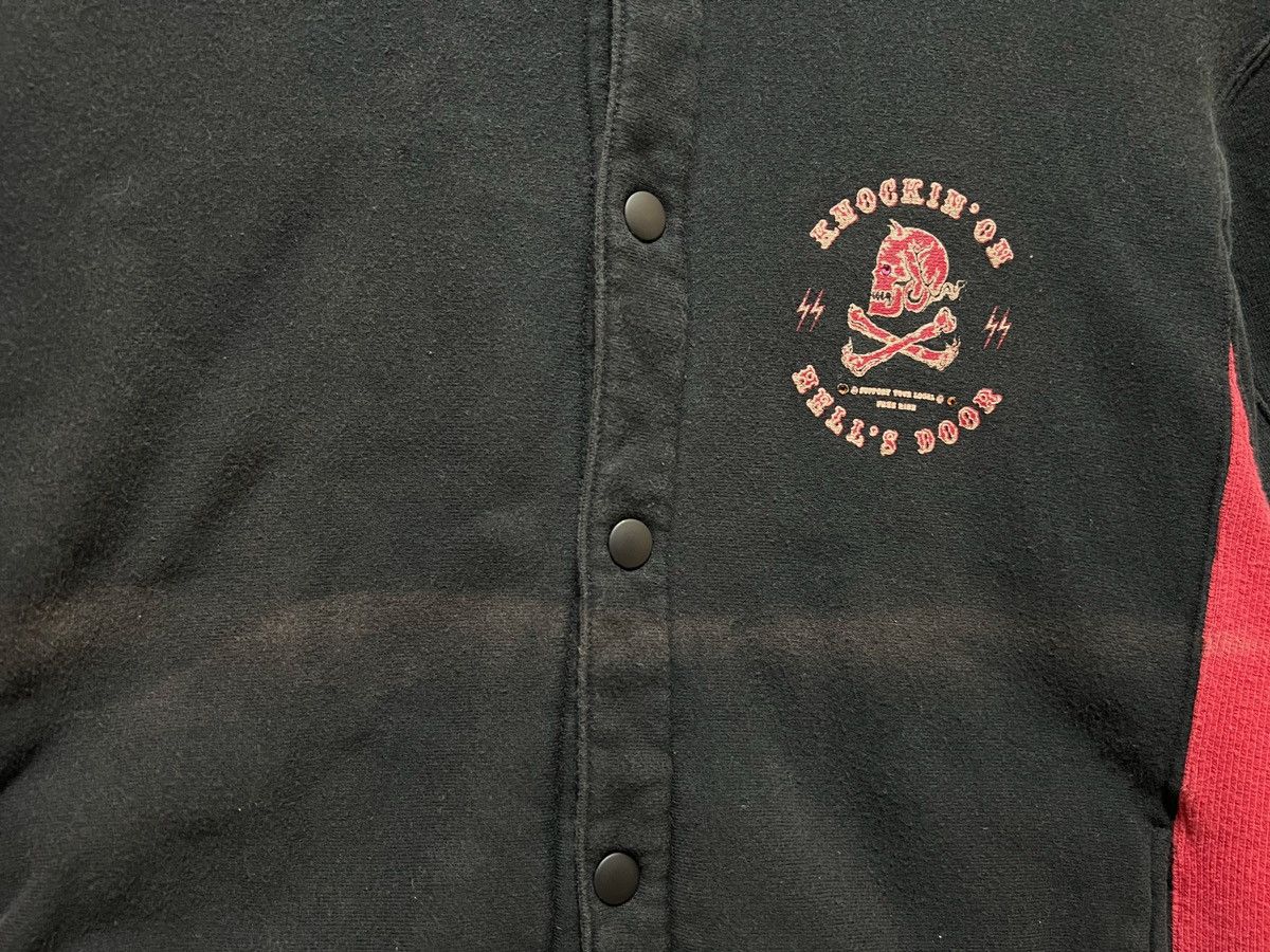 Japanese Brand × Vintage Vintage Knockin On Hell Door Sunfaded Punk Zip Up Sweater Size US M / EU 48-50 / 2 - 11 Thumbnail