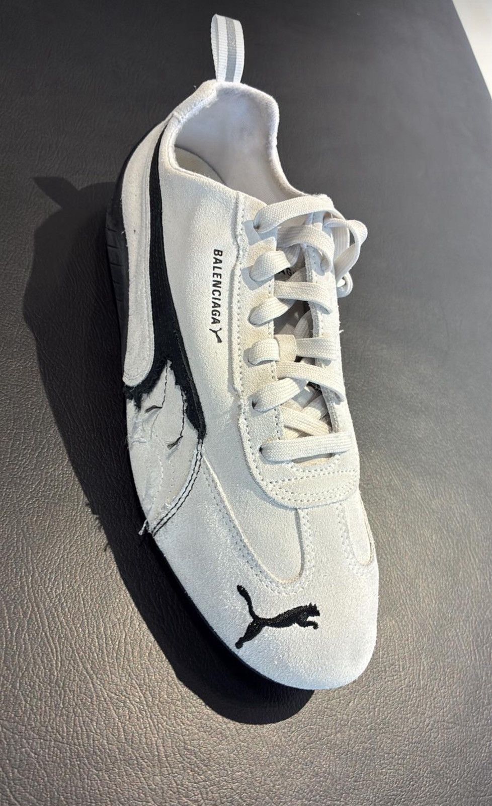 Balenciaga Balenciaga x Puma Speedcat Suede 'Distressed White Size US 11 / EU 44 - 1 Thumbnail