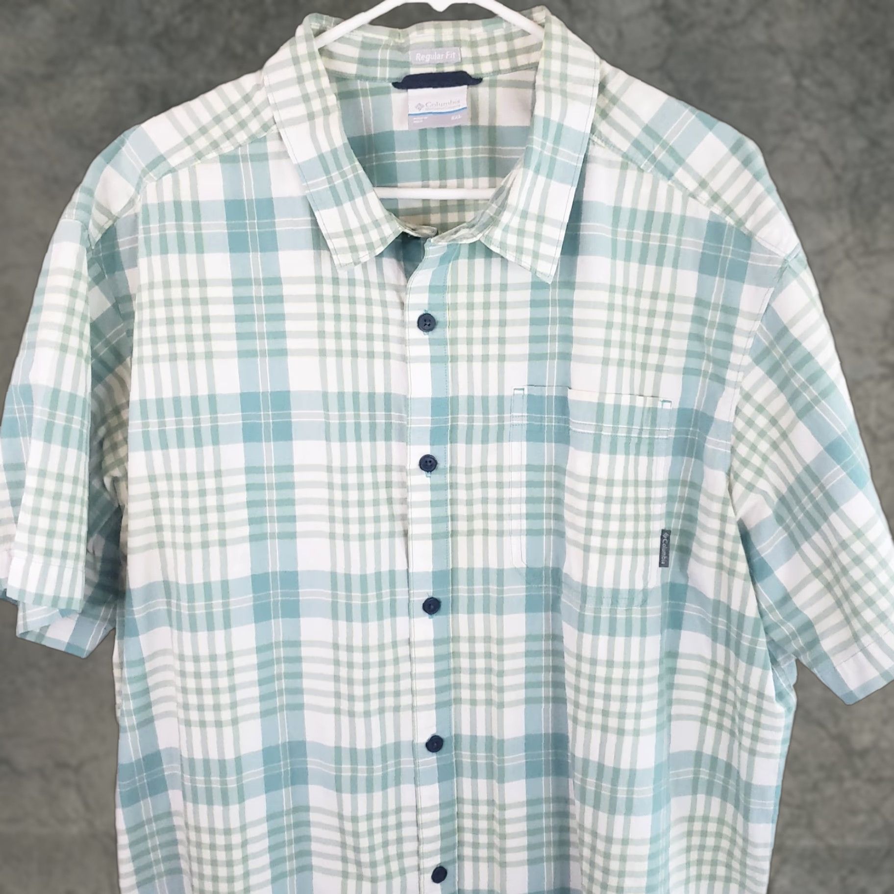 Vintage VINTAGE Columbia Button-Up Shirt Green Plaid Short Sleeve Regular Fit Mens 2XL Pocketed Casual Travel Size US XXL / EU 58 / 5 - 1 Thumbnail