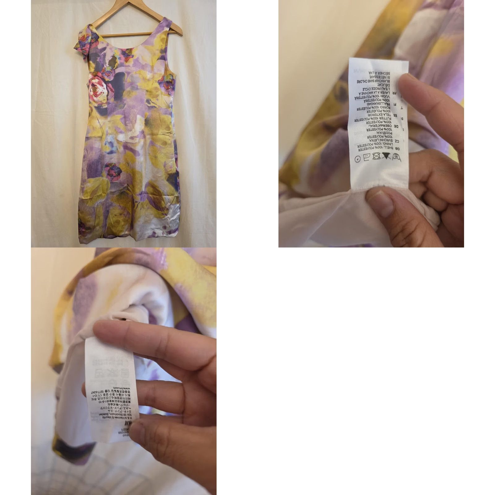H&M H&M Dress Womens 6 Multicolor Floral Chiffon Bubble Hem Sleeveless Coquette Casual Party/Cocktail Knee Length Womens Size M / US 6-8 / IT 42-44 - 8 Thumbnail