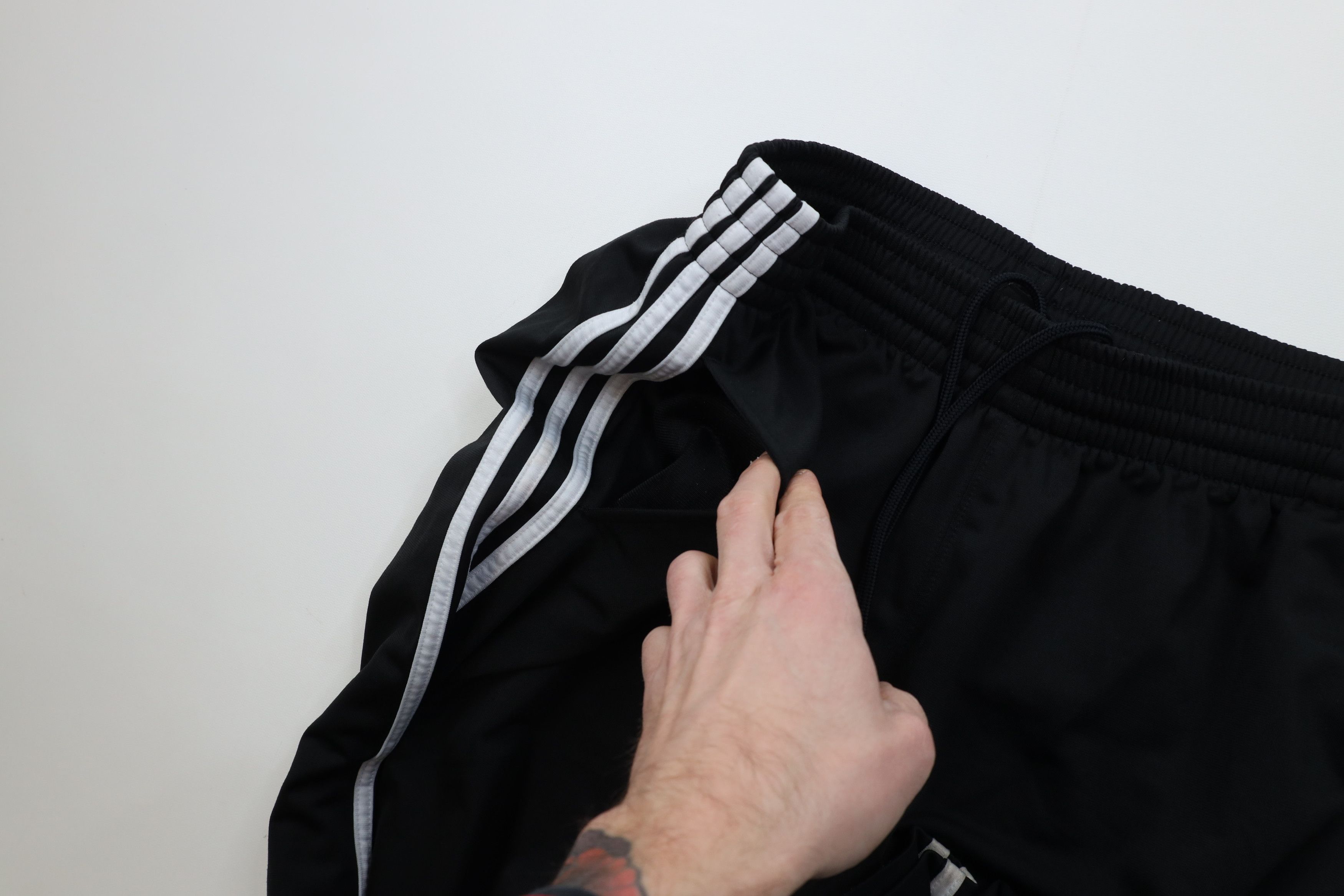 Adidas Vintage Y2K Adidas Striped Wide Leg Sweatpants Pants Black Size US 40 / EU 56 - 7 Thumbnail