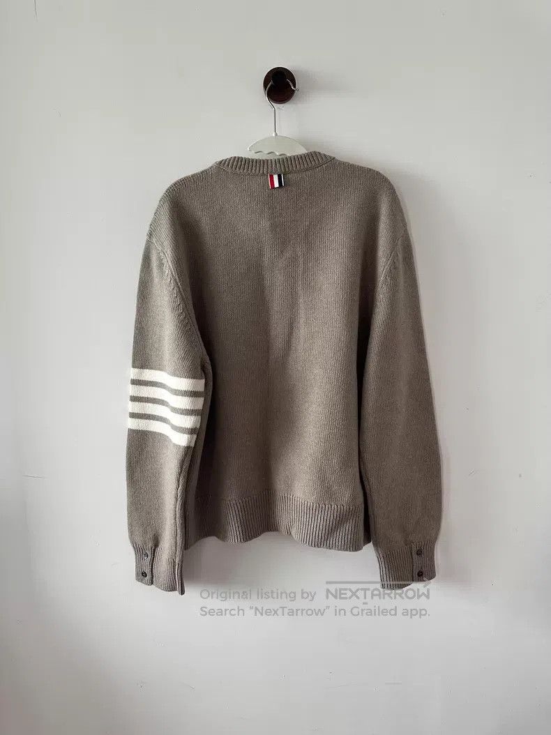 Thom Browne Thom Browne Beige Brown Knit Sweater Size US XXL / EU 58 / 5 - 2 Thumbnail