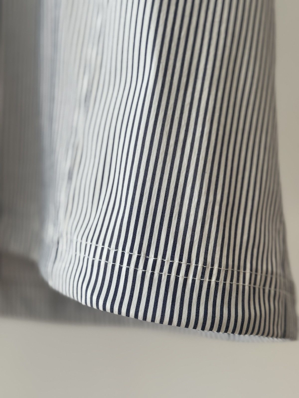 Japanese Brand NAVY STRIPE JAPANESE STRETCH COTTON POPLIN CREW NECK T-SHIRT Size US M / EU 48-50 / 2 - 5 Thumbnail