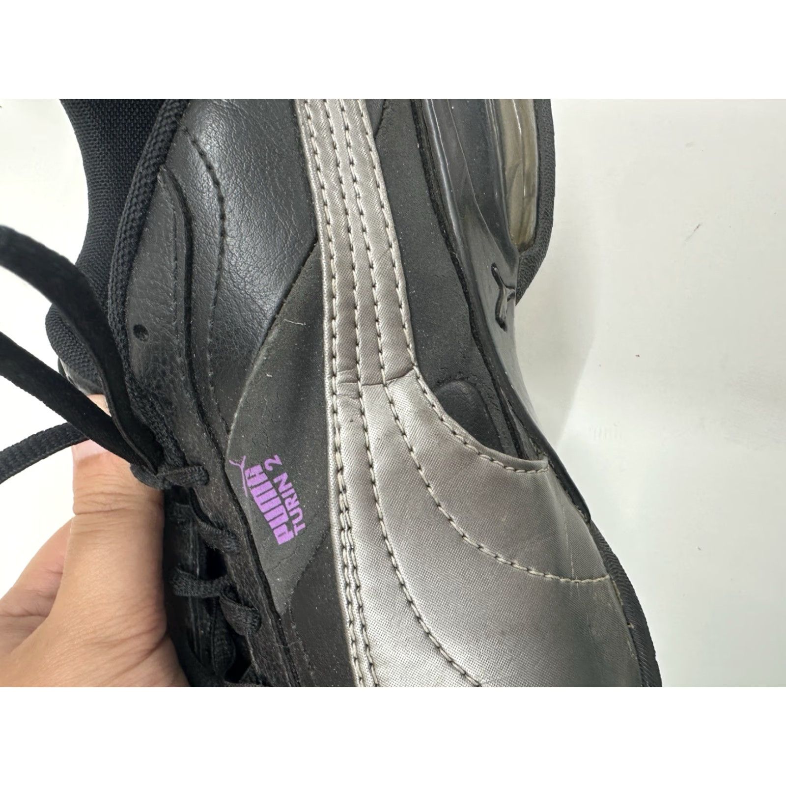 Puma PUMA Turin 2 Womens Sneakers Size 10.5 Black Purple Sports Running Lifestyle Shoes Size US 11 / IT 41 - 5 Thumbnail
