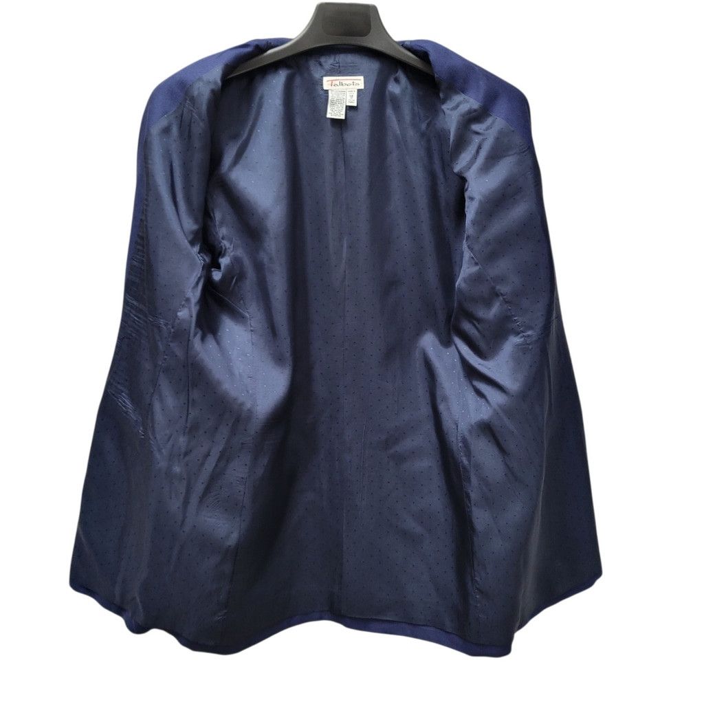 Talbots Talbots Italian Fabric 2-Button Navy Viscose Linen Blend Bla Size XL / US 12-14 / IT 48-50 - 4 Thumbnail