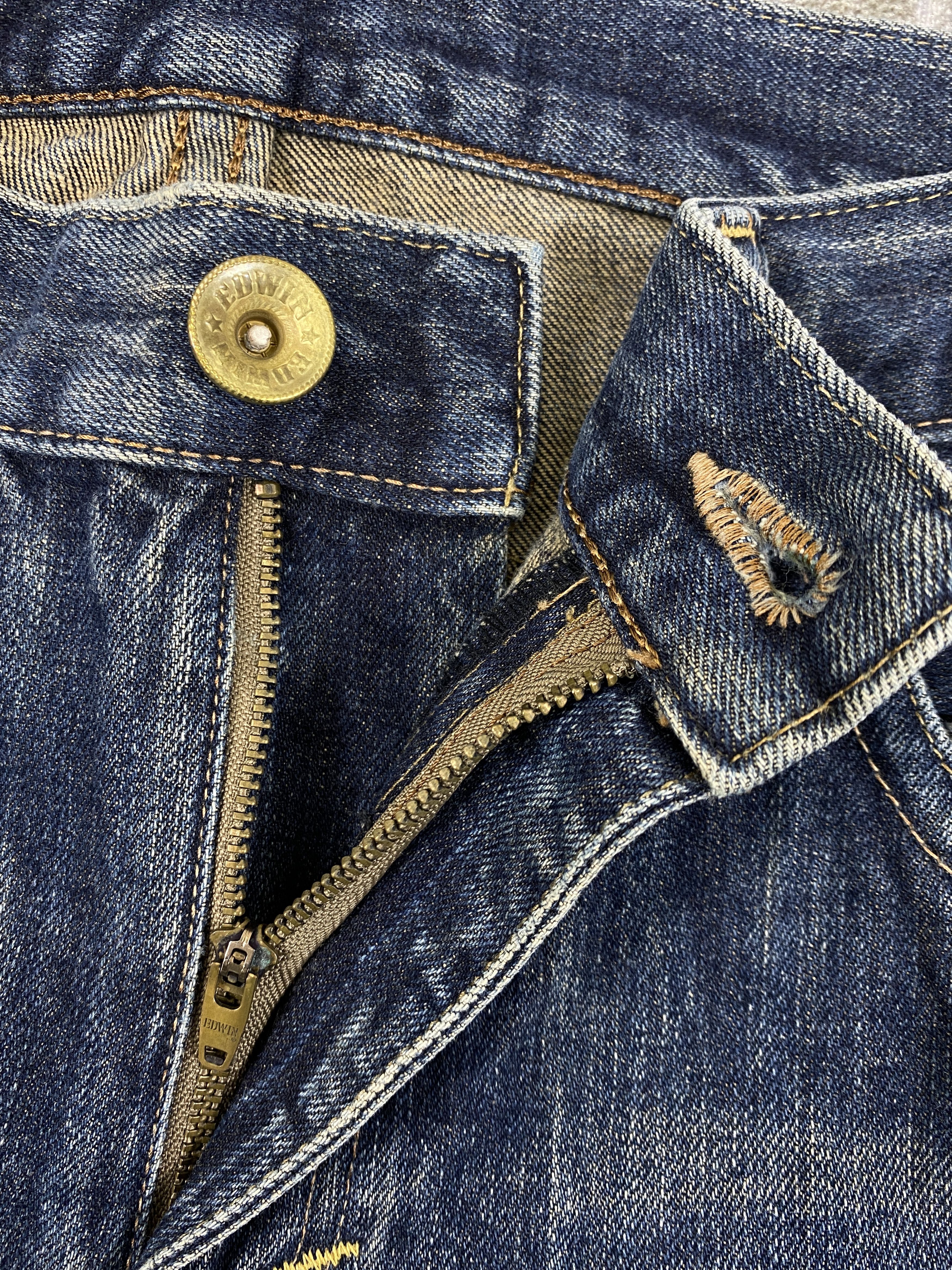 Beauty Beast EDWIN XV FADED JEANS RUSTY MUDWASH DENIM PANT 35x33- JN3526 Size US 35 - 7 Thumbnail