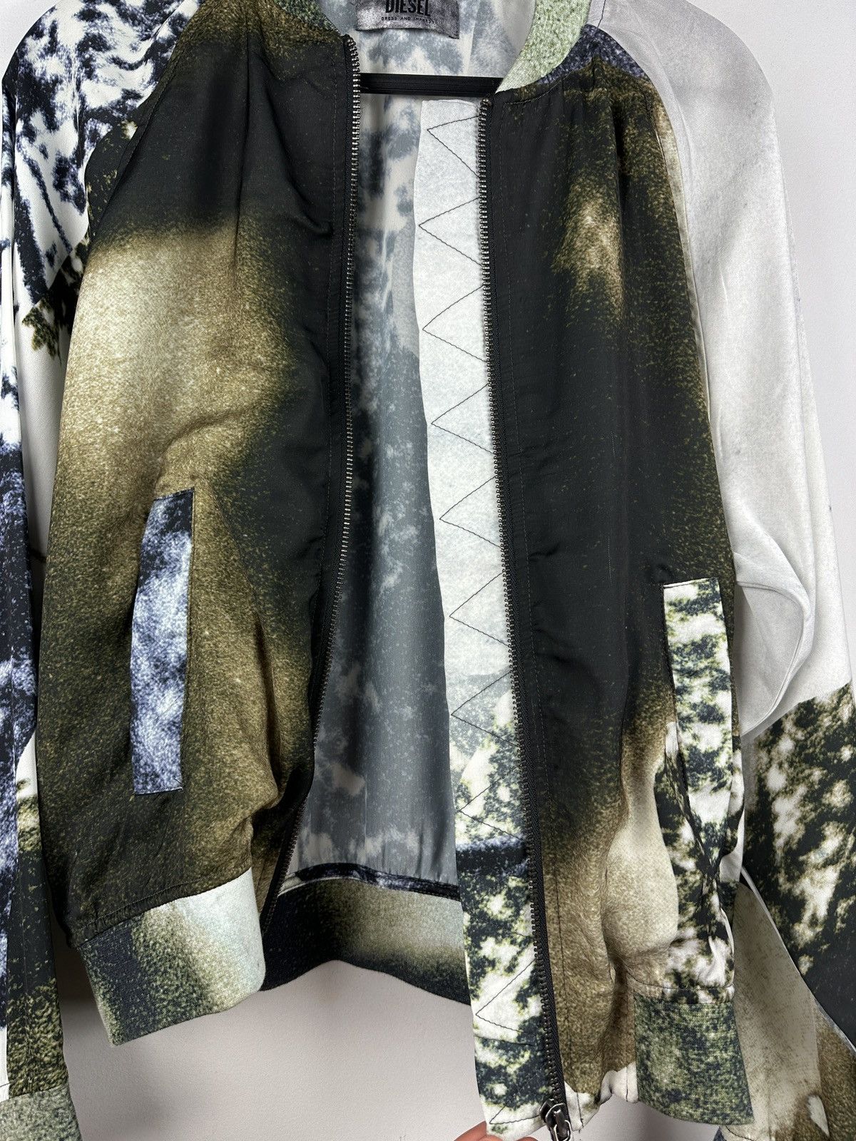 Diesel Diesel 3D Floral Print Track Light Bomber Jacket Size XS / US 0-2 / IT 36-38 - 11 Thumbnail