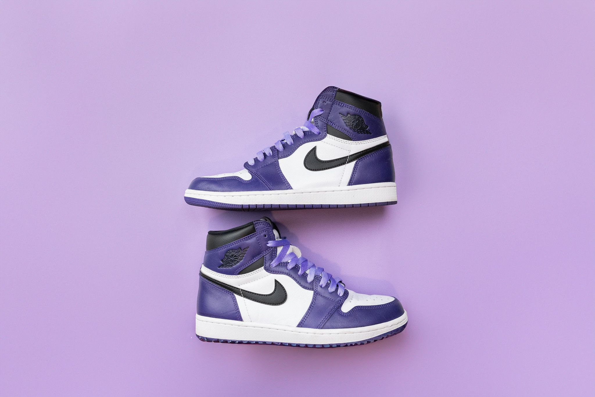 Jordan Brand Jordan 1 Retro High Court Purple White Size US 8.5 / EU 41-42 - 2 Thumbnail