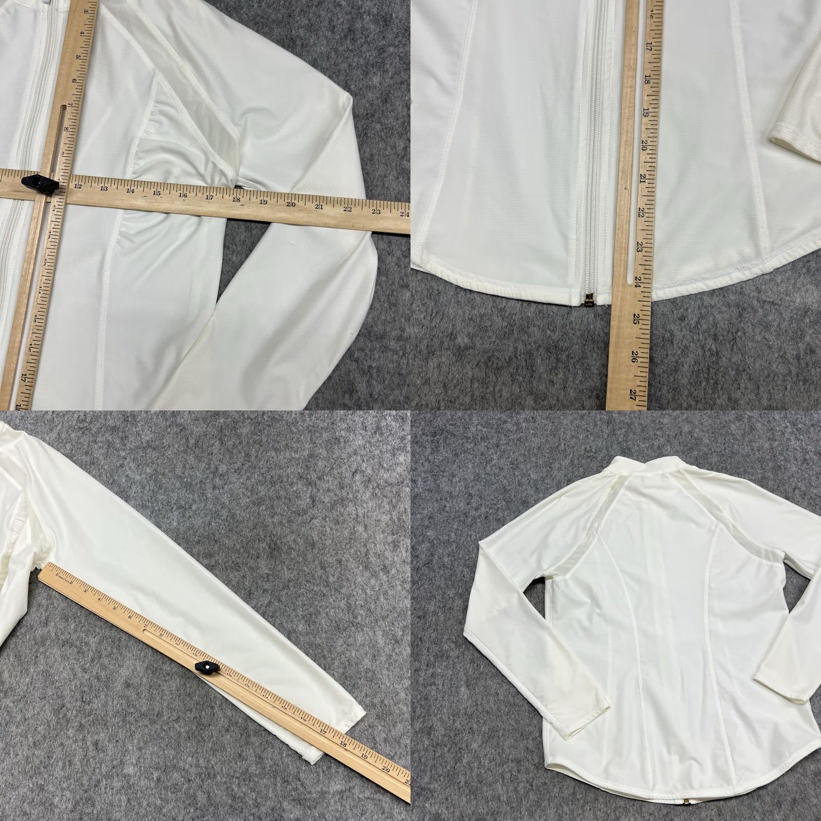 Vintage Chicos Zenergy Jacket Womens 0 White Track Mock Neck Stretch Activewear Size XS / US 0-2 / IT 36-38 - 9 Thumbnail