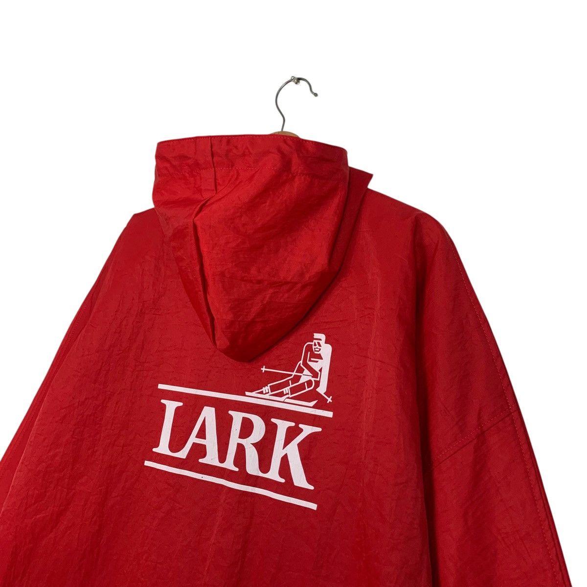 Vintage LARK Skiing Big Logo Hooded Raincoat Jacket #2712-C122 Size US XXL / EU 58 / 5 - 3 Thumbnail