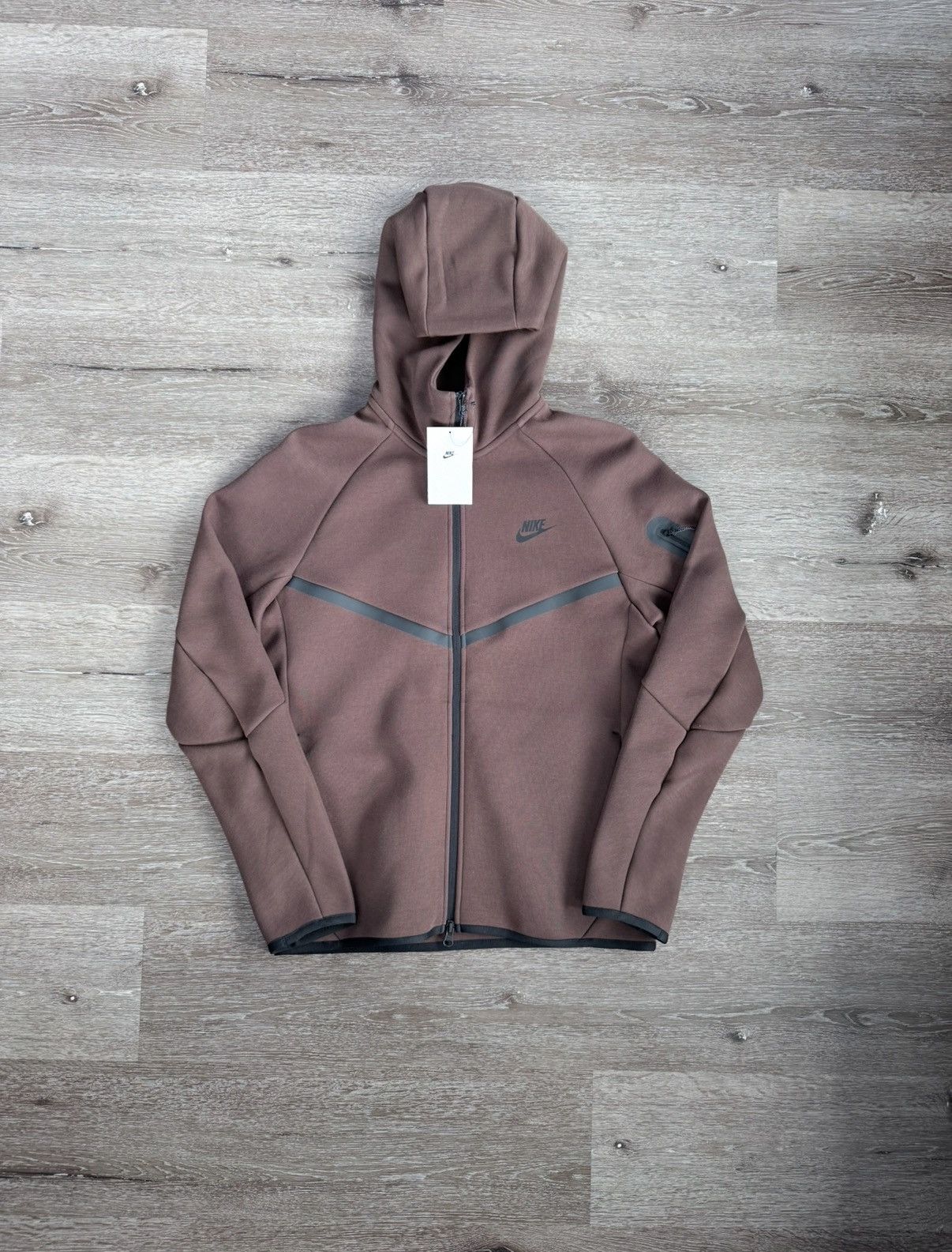 Nike Nike Sportswear "Tech Fleece" Full-Zip Hoodie(Baroque Brown) Size US M / EU 48-50 / 2 - 1 Thumbnail