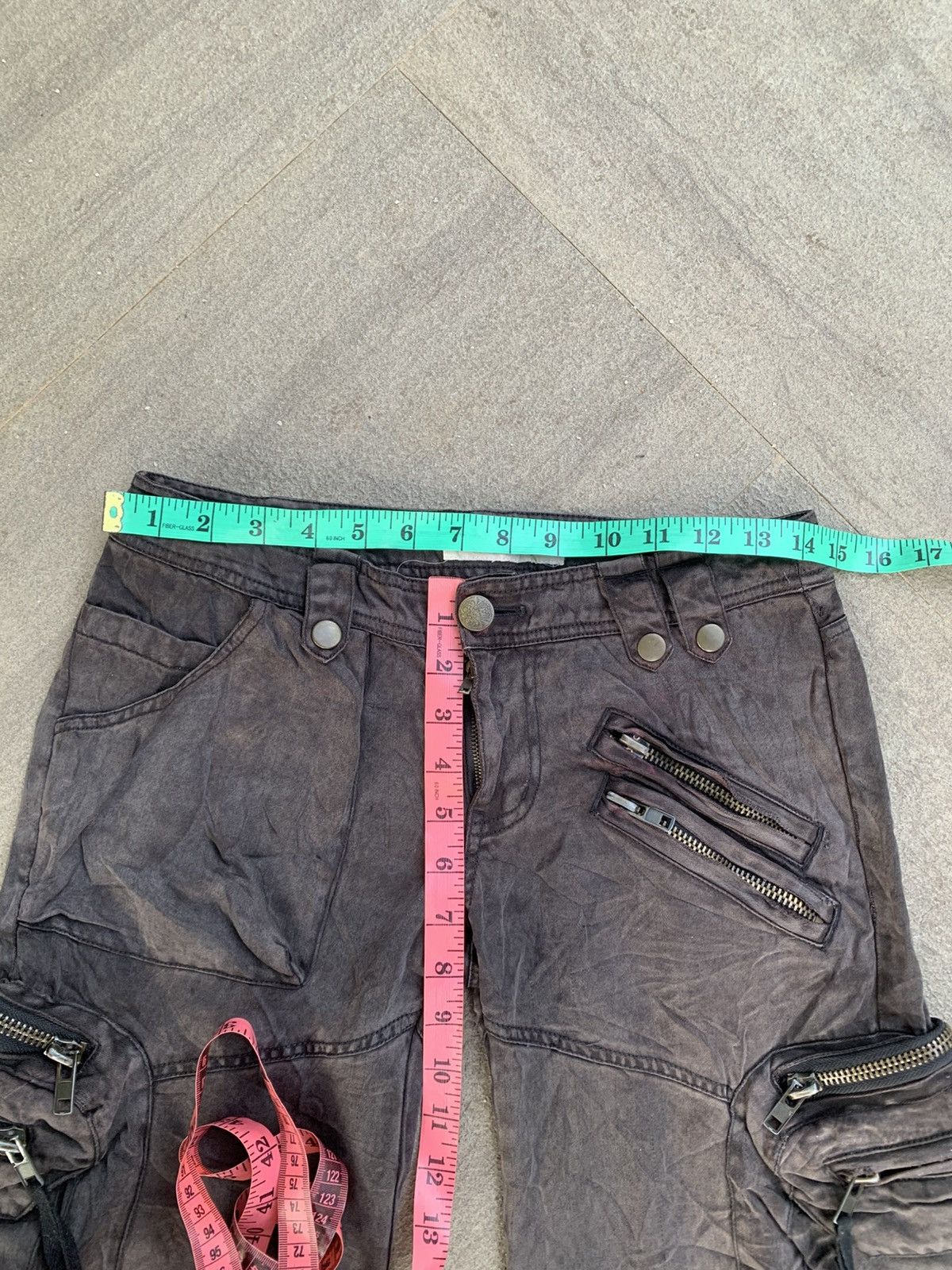 Japanese Brand Vintage Love Girls Flared Cargo Pants Size 29" - 5 Thumbnail