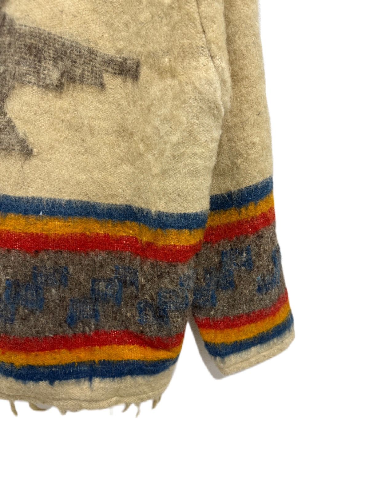 Vintage La Cional Vintage Southwestern Woven Wool Zip Jacket Fringe Size US L / EU 52-54 / 3 - 8 Thumbnail
