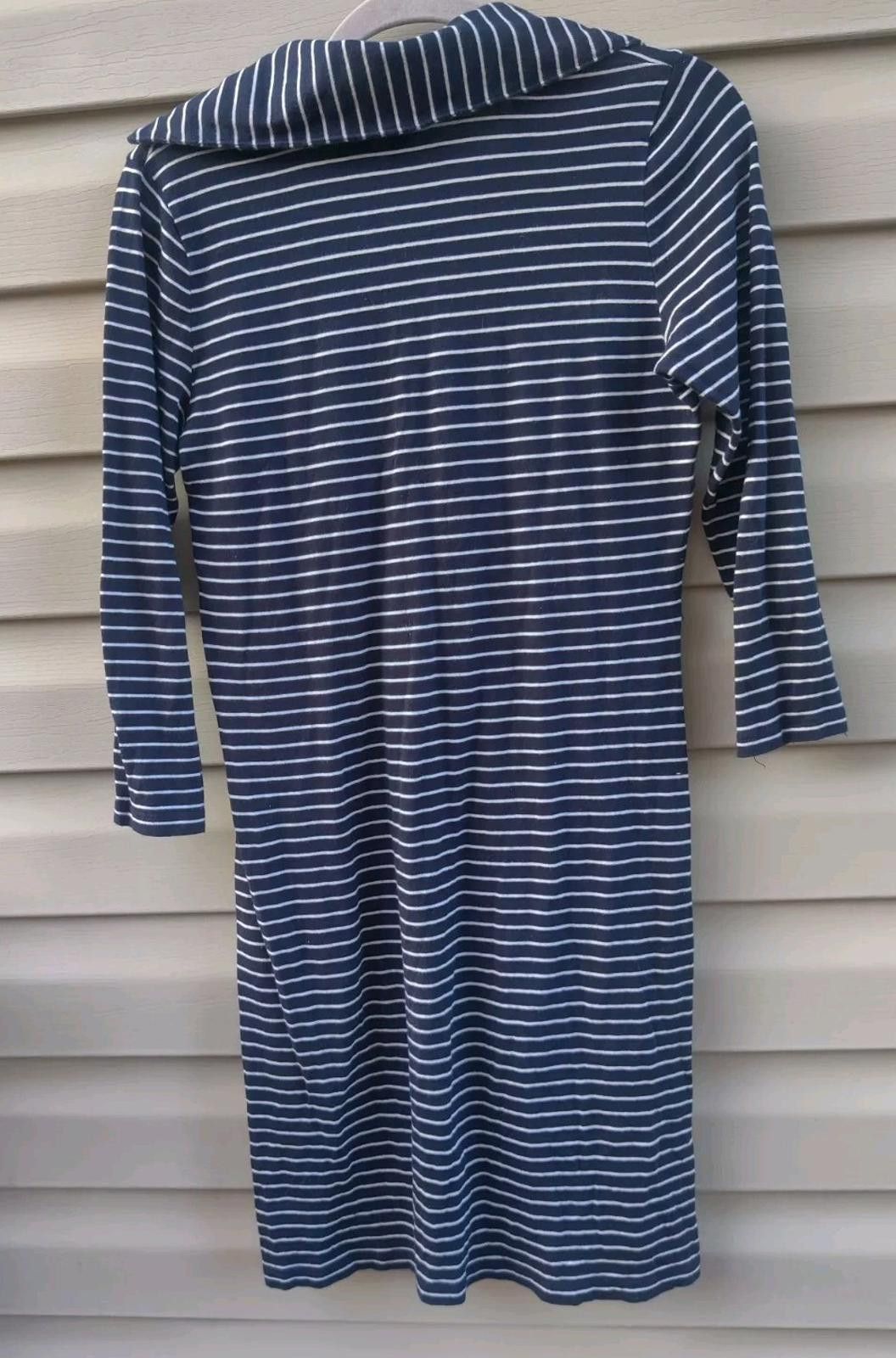 Lauren Ralph Lauren Vintage LRL Ralph Lauren Jeans Co Shirt Dress Navy Blue Whi Size S / US 4 / IT 40 - 3 Thumbnail