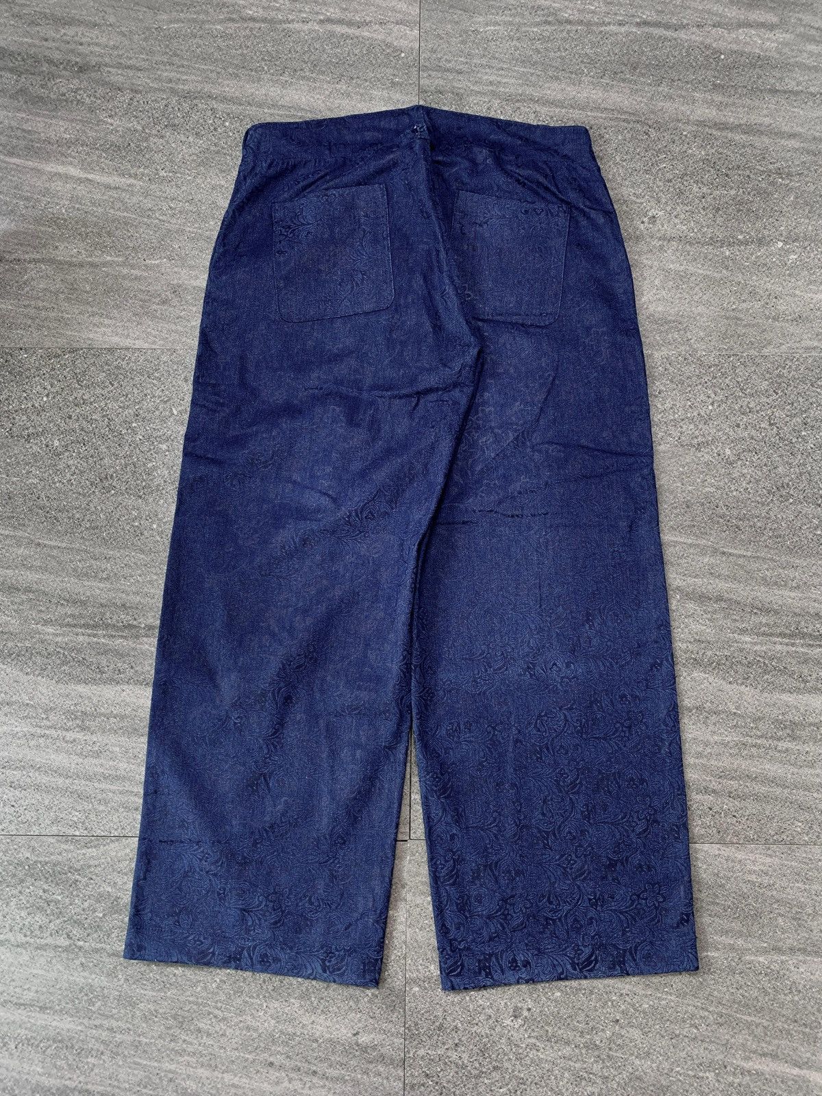 Handmade “FREE IMPORT TAX” Floral Patterned Hakama Wideleg Pants Size US 34 / EU 50 - 7 Thumbnail