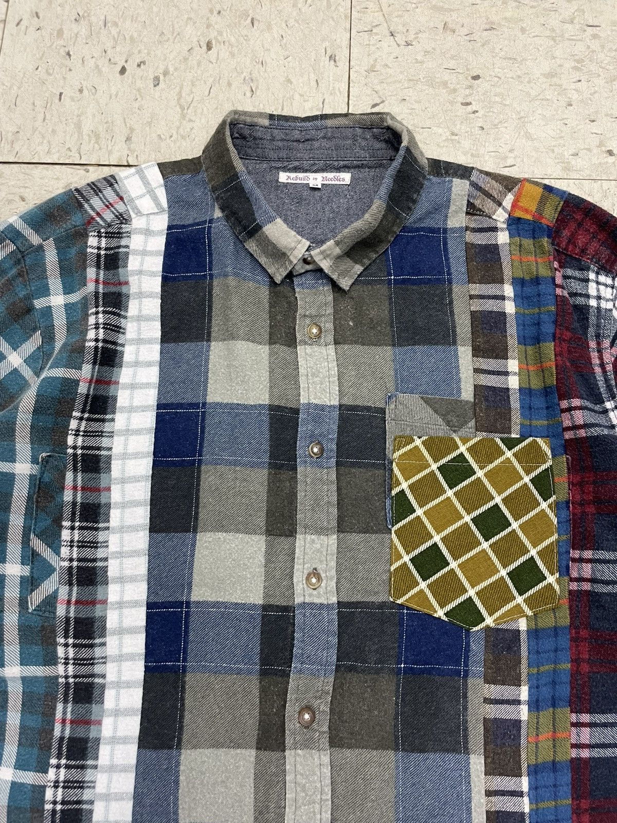 Needles Rebuild 7 Cuts Flannel Shirt Button Up Plaid Cotton Japan Size US M / EU 48-50 / 2 - 2 Thumbnail