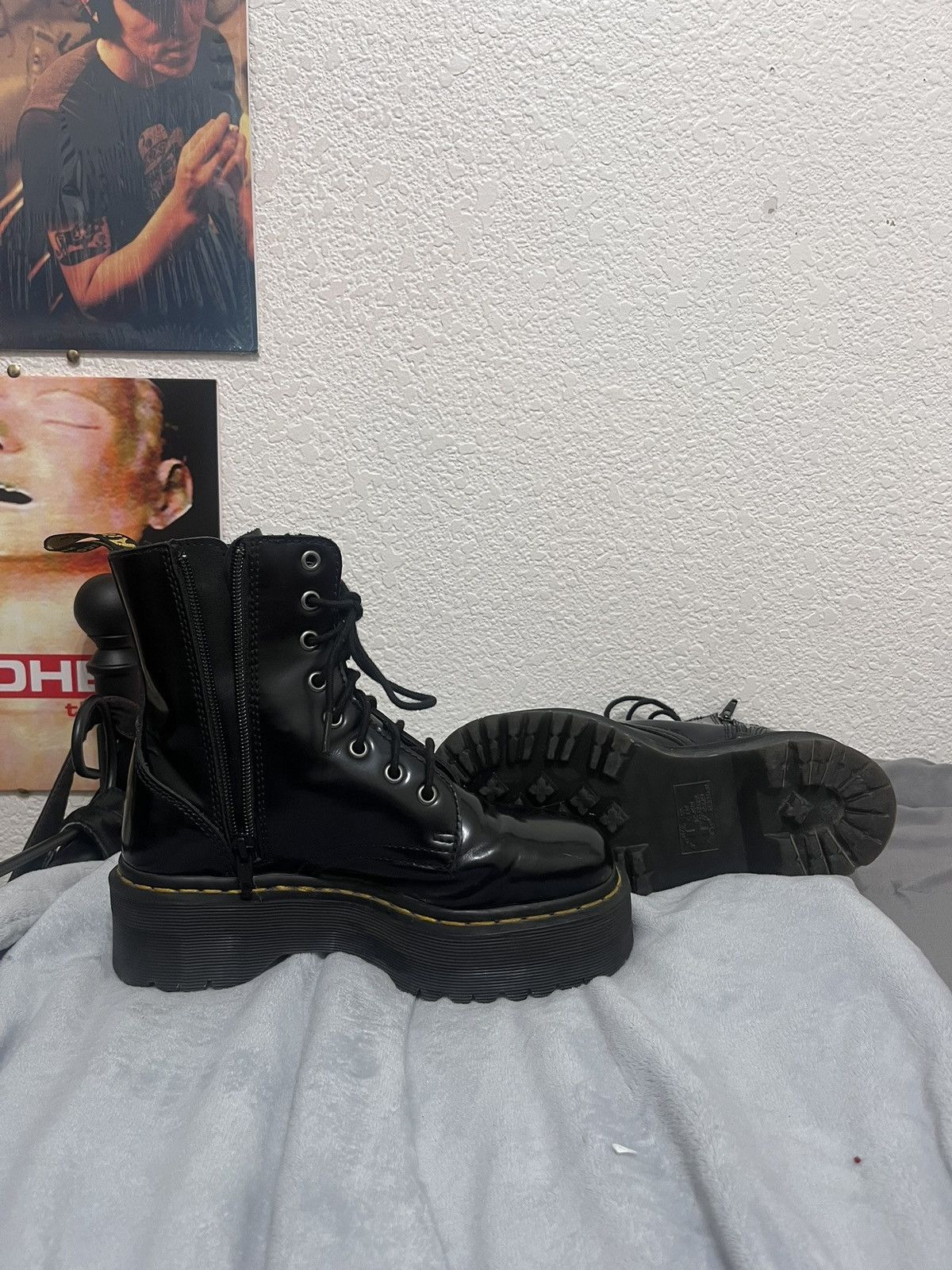 Dr. Martens Black Dr. Martens Jadon platform boots Size US 5 / IT 35 - 3 Thumbnail