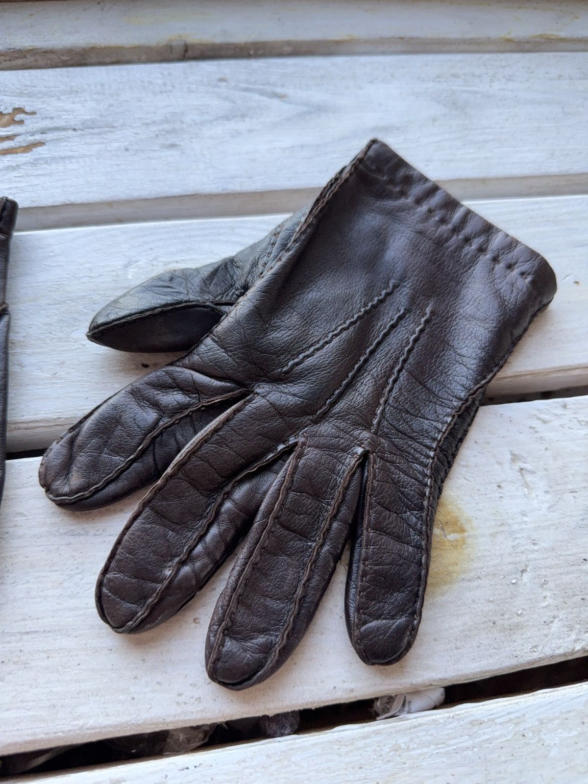Leather Vintage 90s Avant Garde Moto Biker Real leather Y2K Punk Size ONE SIZE - 3 Thumbnail