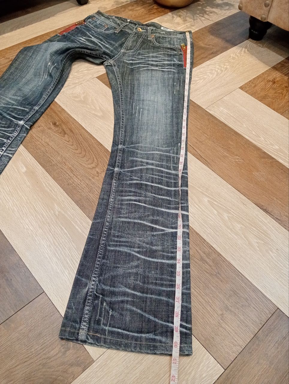 semanticdesign SEMANTIC DESIGN JAPAN BLUE WASHED FLARED DENIM PANTS Size US 30 / EU 46 - 16 Thumbnail