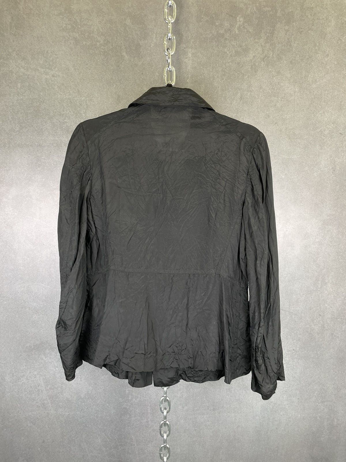 Comme des Garcons × Japanese Brand × Vintage Vintage Comme Des Garçon Black Peter Pan Collar Jacket Sz S Size S / US 4 / IT 40 - 8 Thumbnail