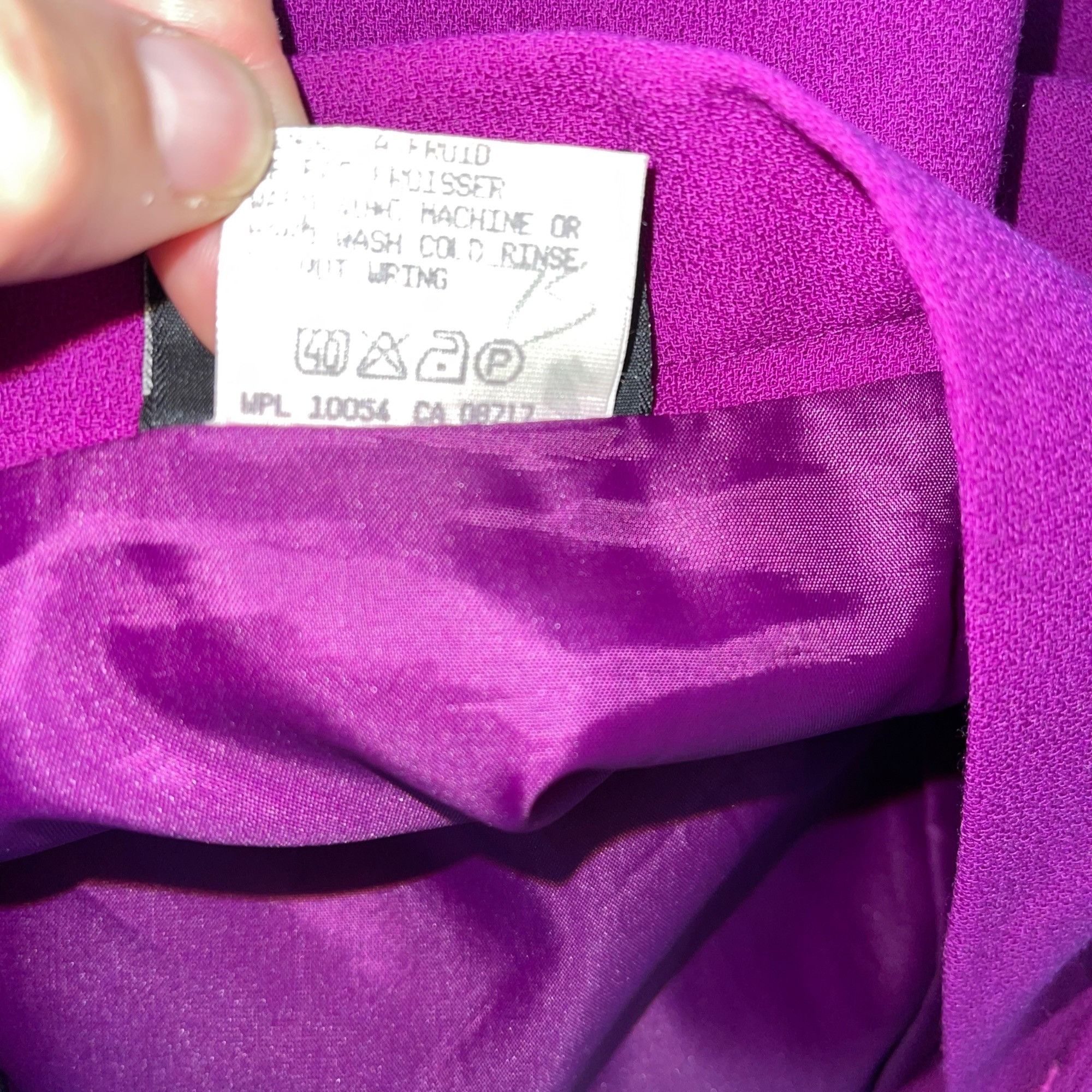 Vintage Jacques Vert Vintage Womens Skirt Size 14 Purple Crepe Size 36" / US 14 / IT 50 - 8 Thumbnail