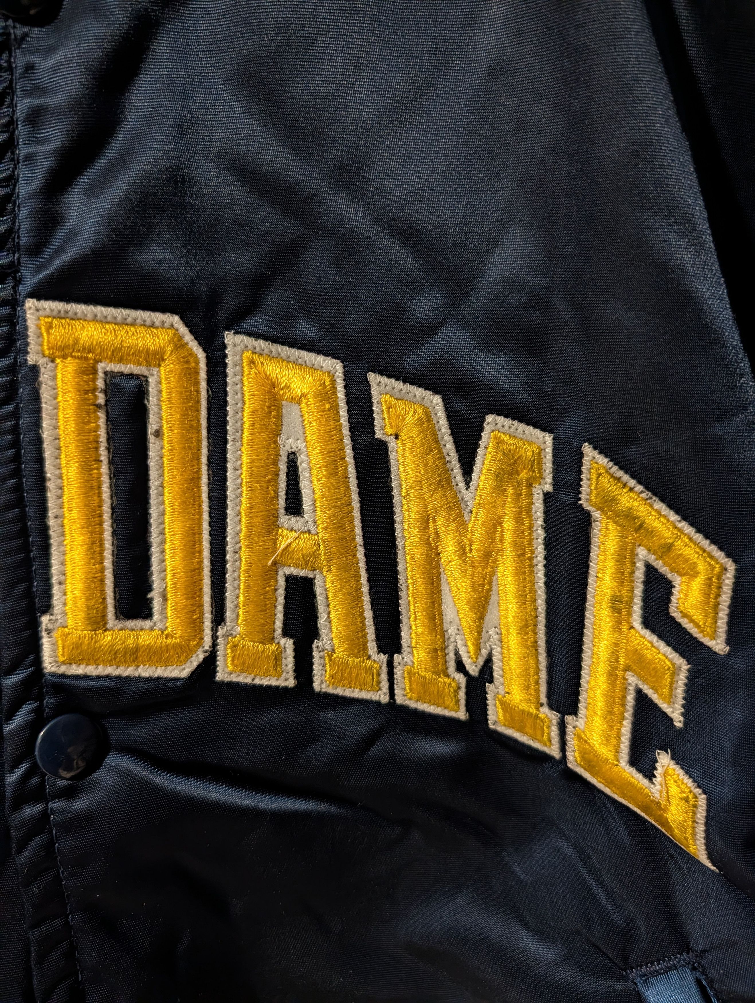 Starter Vintage Starter Notre Dame Satin Jacket Men's Irish Bomber Size US M / EU 48-50 / 2 - 3 Thumbnail