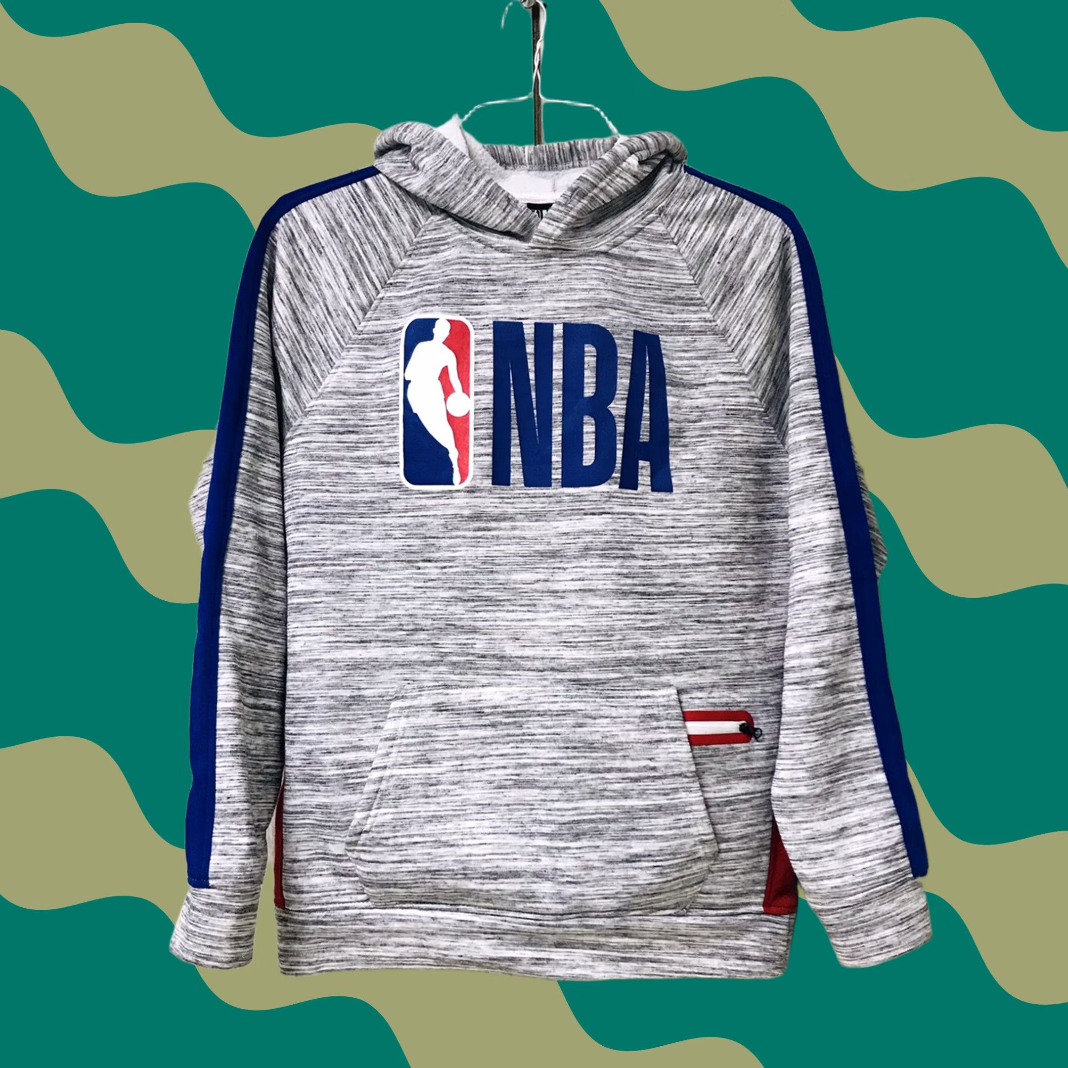 NBA NBA Logo Graphic Hoodie M Men Gray Kangaroo Zip Pocket Pullover Sports Nike? Size US M / EU 48-50 / 2 - 1 Thumbnail