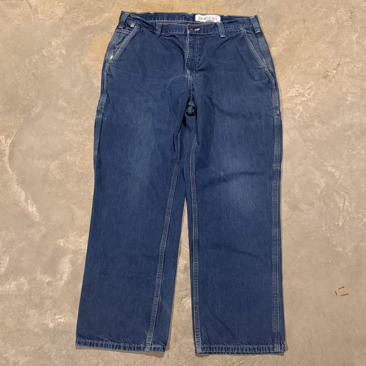 Carhartt 2000s Carhartt Faded Baggy Carpenter Jeans ERD Grunge Y2K Size US 35 - 6 Thumbnail