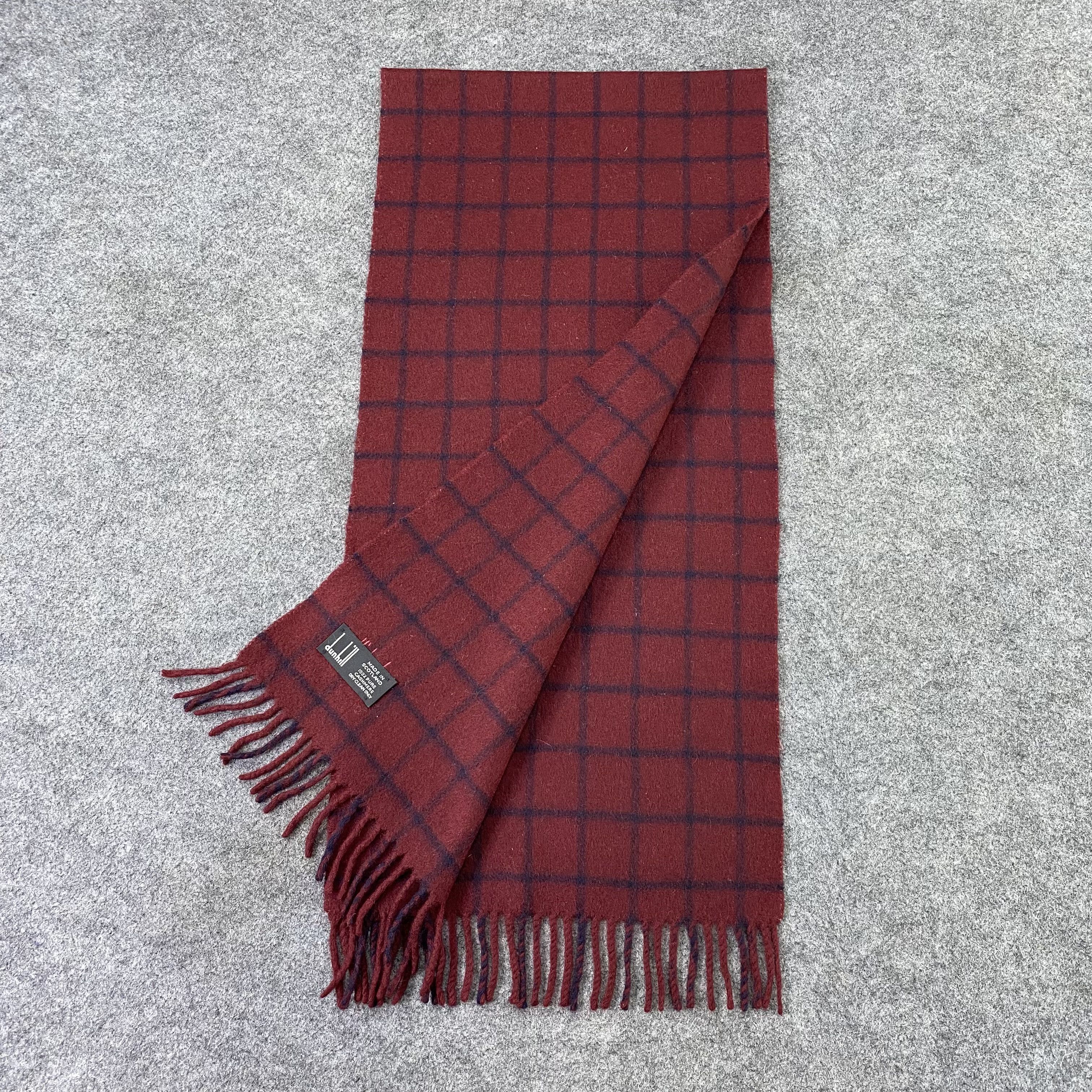 Vintage Alfred Dunhill Cashmere Muffler / Scarf / Neckwear-T1515 Size ONE SIZE - 3 Thumbnail