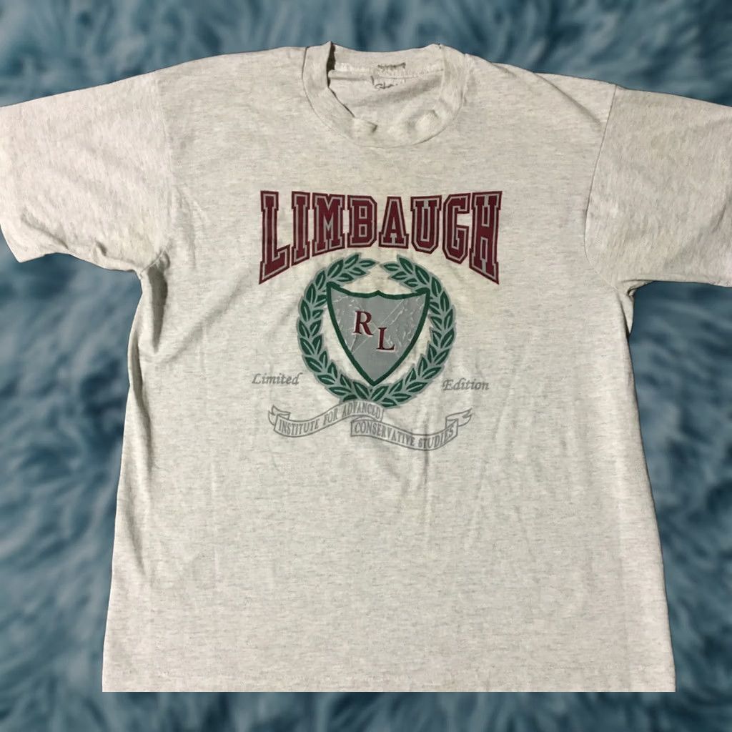 Vintage VINTAGE Rush Limbaugh Institute Conservative Studies Faded Shirt M Gray Navy Seal University USA Politics Graphic Tee Men Shirt Size M Size US M / EU 48-50 / 2 - 1 Thumbnail