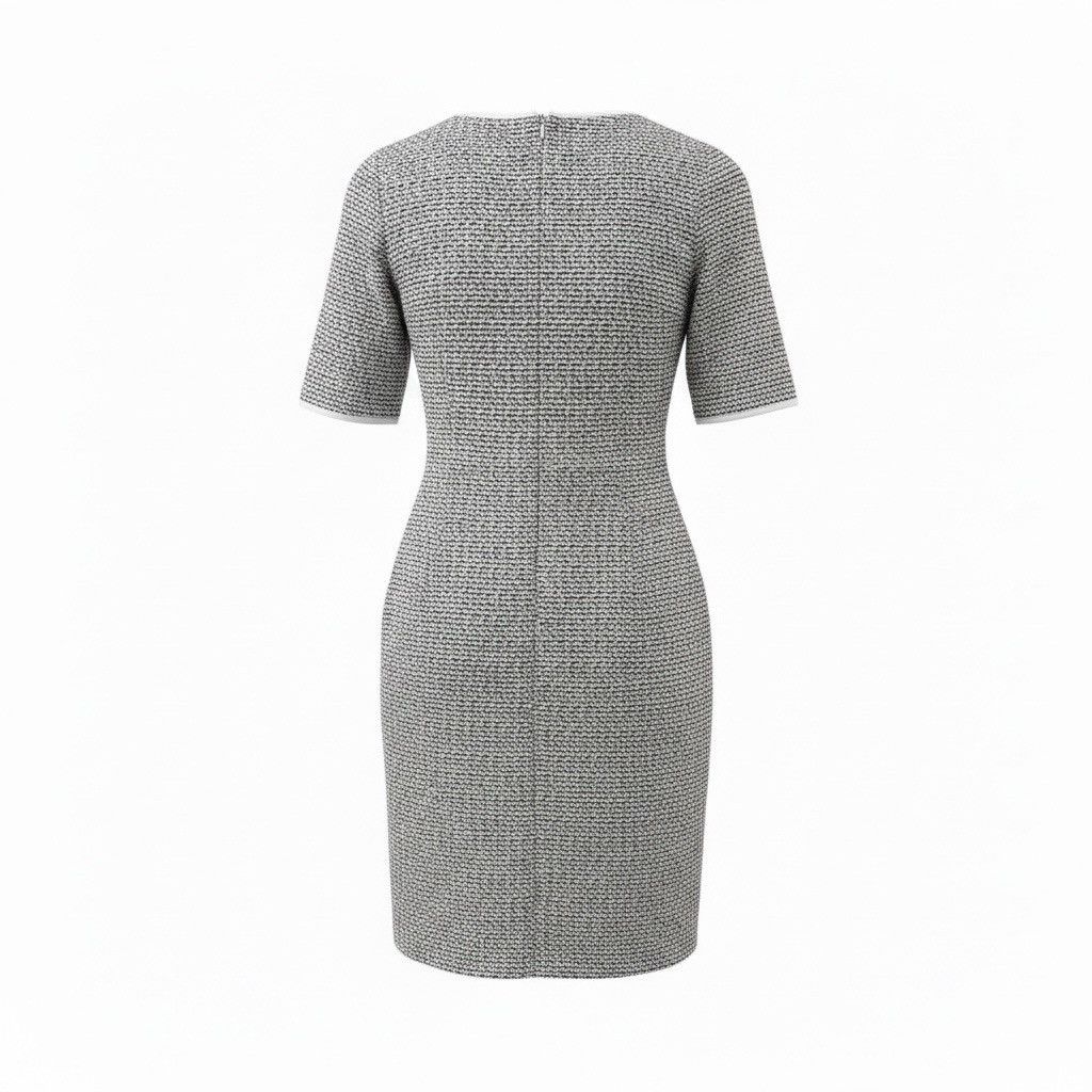 St. John St. John Black & White Knit Sheath Dress – Size 6 Size M / US 6-8 / IT 42-44 - 4 Thumbnail