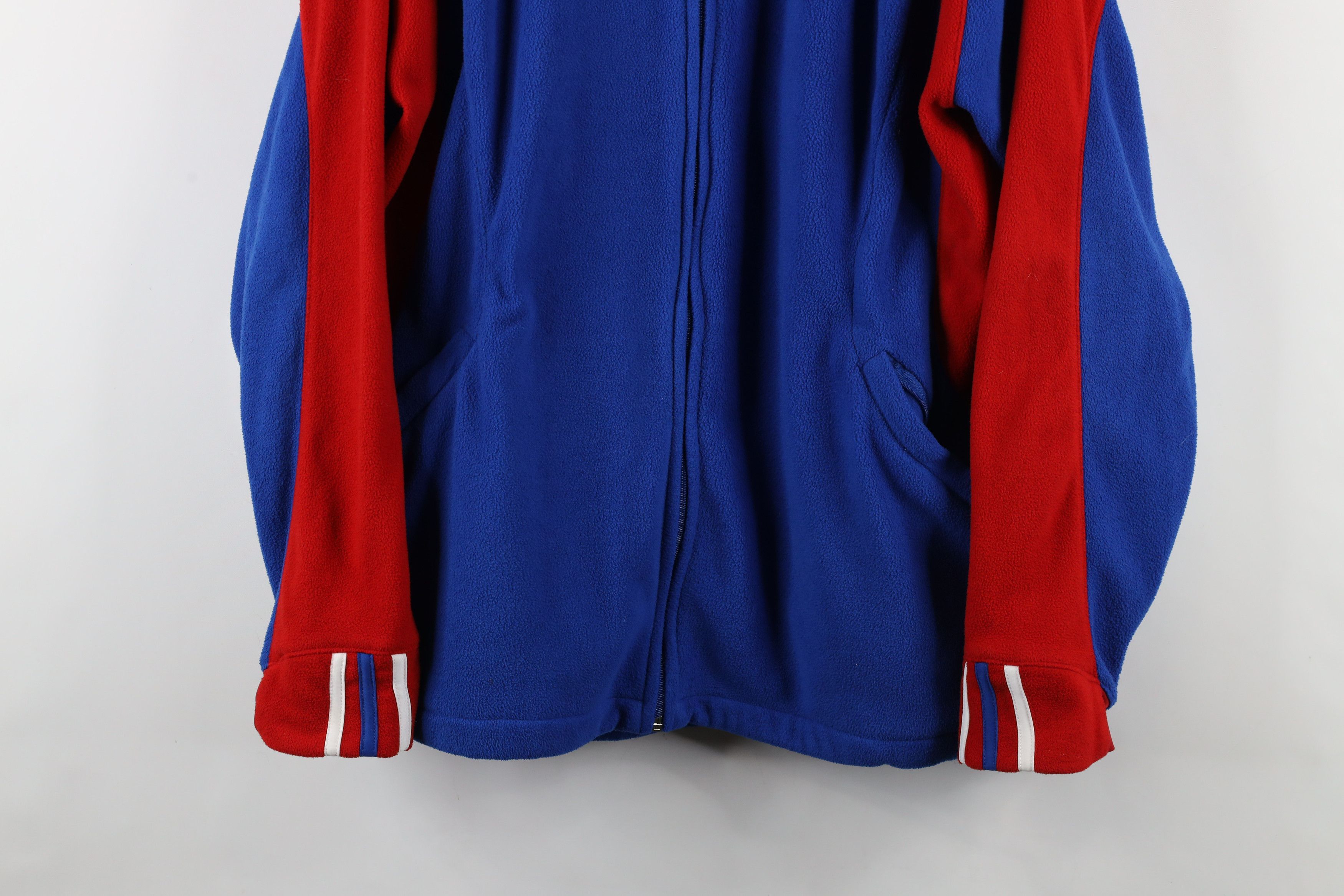 Adidas × Vintage Vintage Adidas Kansas University Full Zip Fleece Jacket Blue Size US M / EU 48-50 / 2 - 3 Thumbnail