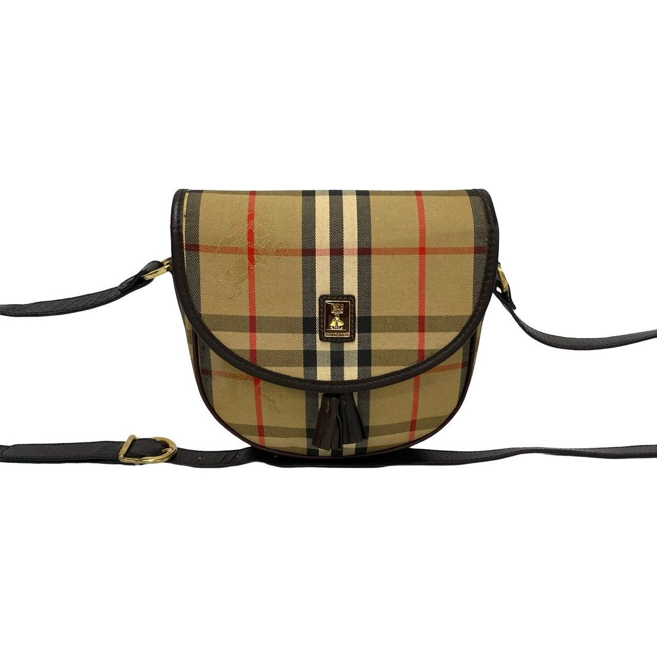 Burberry Burberry Haymarket Check Crossbody Bag Canvas Crossbody Bag in Very Good Condition Size ONE SIZE - 1 Thumbnail