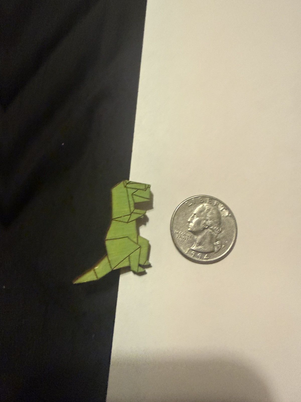 Other Green and silver wooden T-Rex dinosaur pin #dinosaurlove Size ONE SIZE - 1 Thumbnail