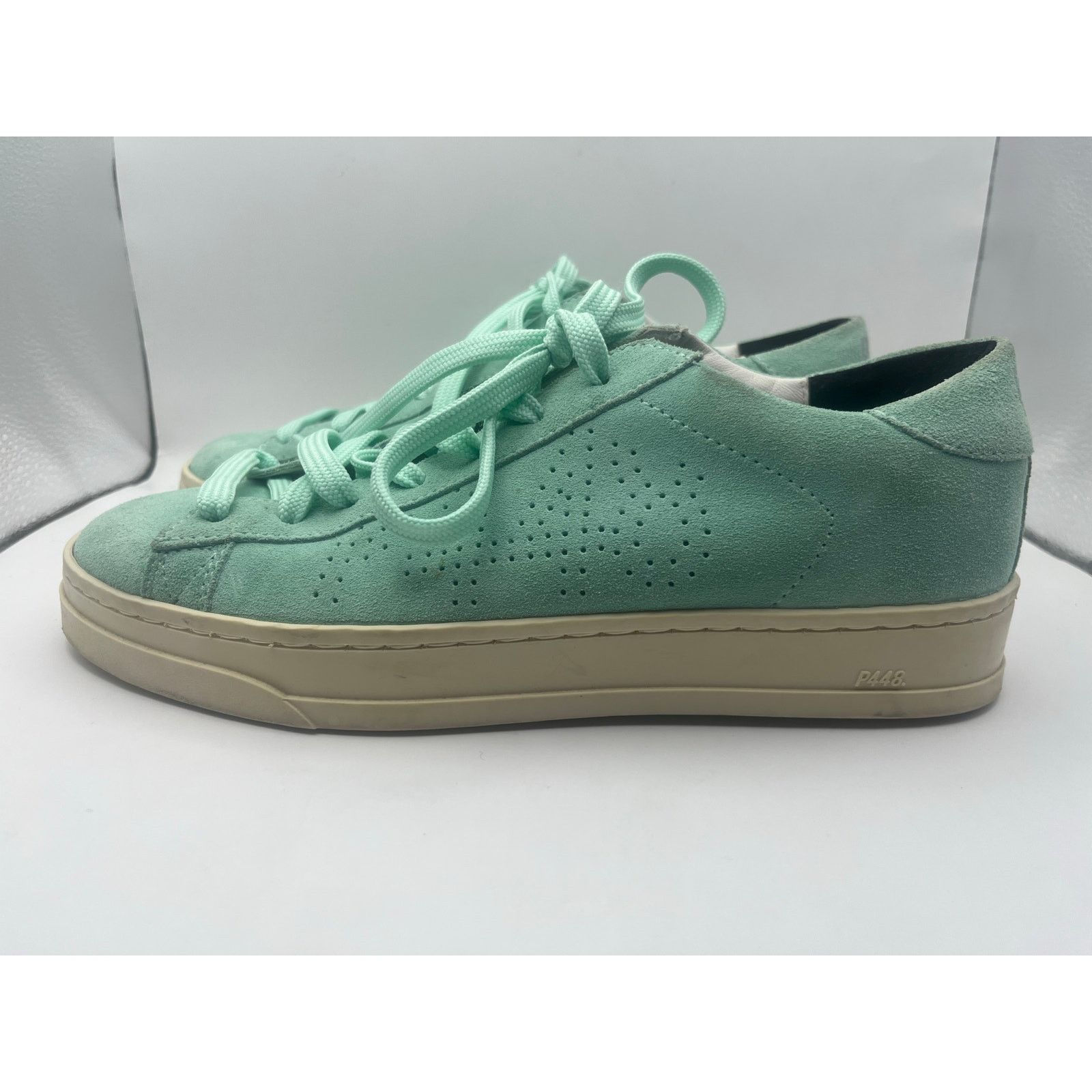 P448 P448 Jack Suede Trainers Sneakers Aqua Teal Women’s Size 7 Size US 7 / IT 37 - 2 Thumbnail