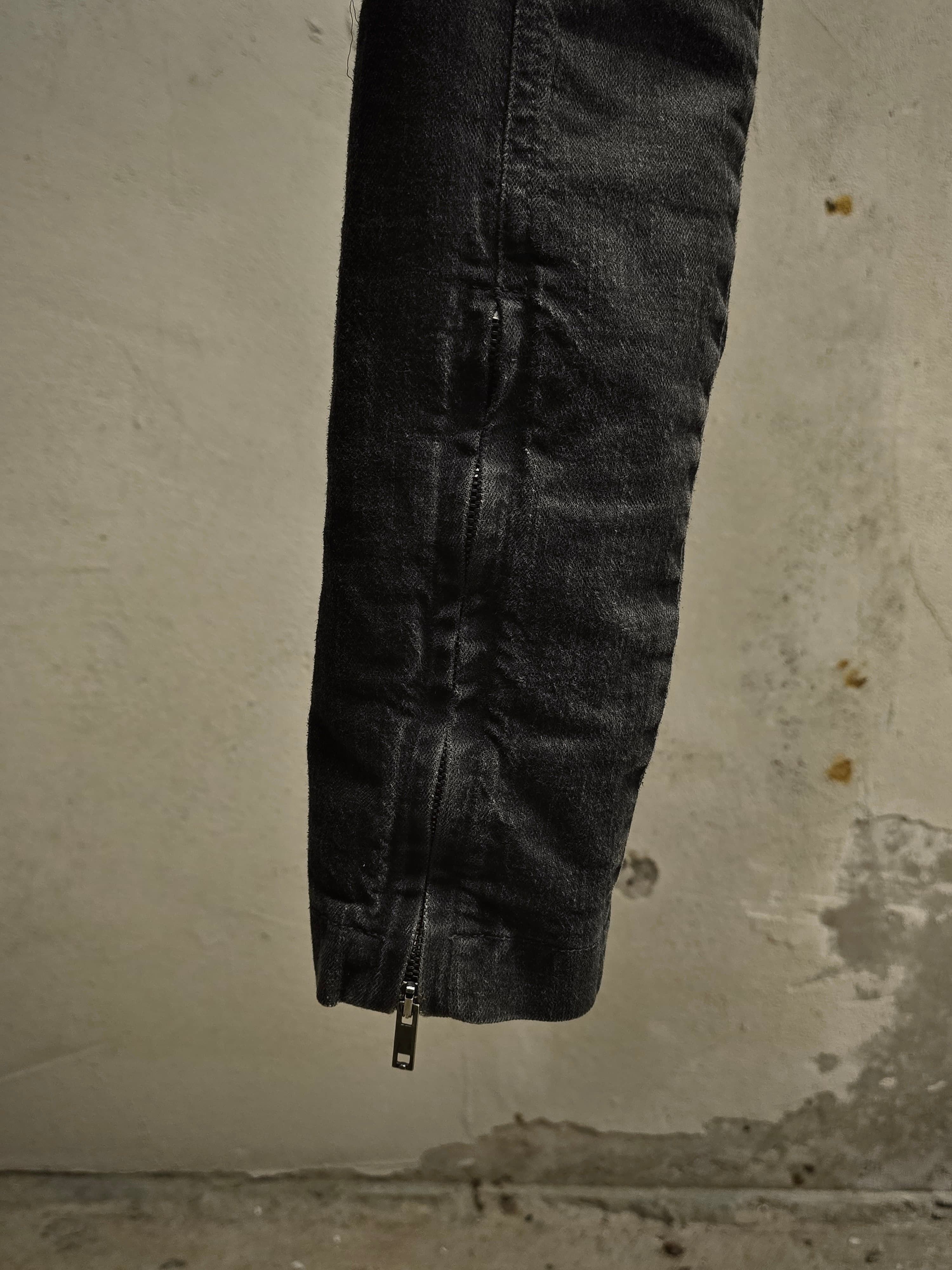 Gareth Pugh Gareth Pugh Charcoal Grey Back Frayed Skirt Layered Denim Size US 30 / EU 46 - 4 Thumbnail