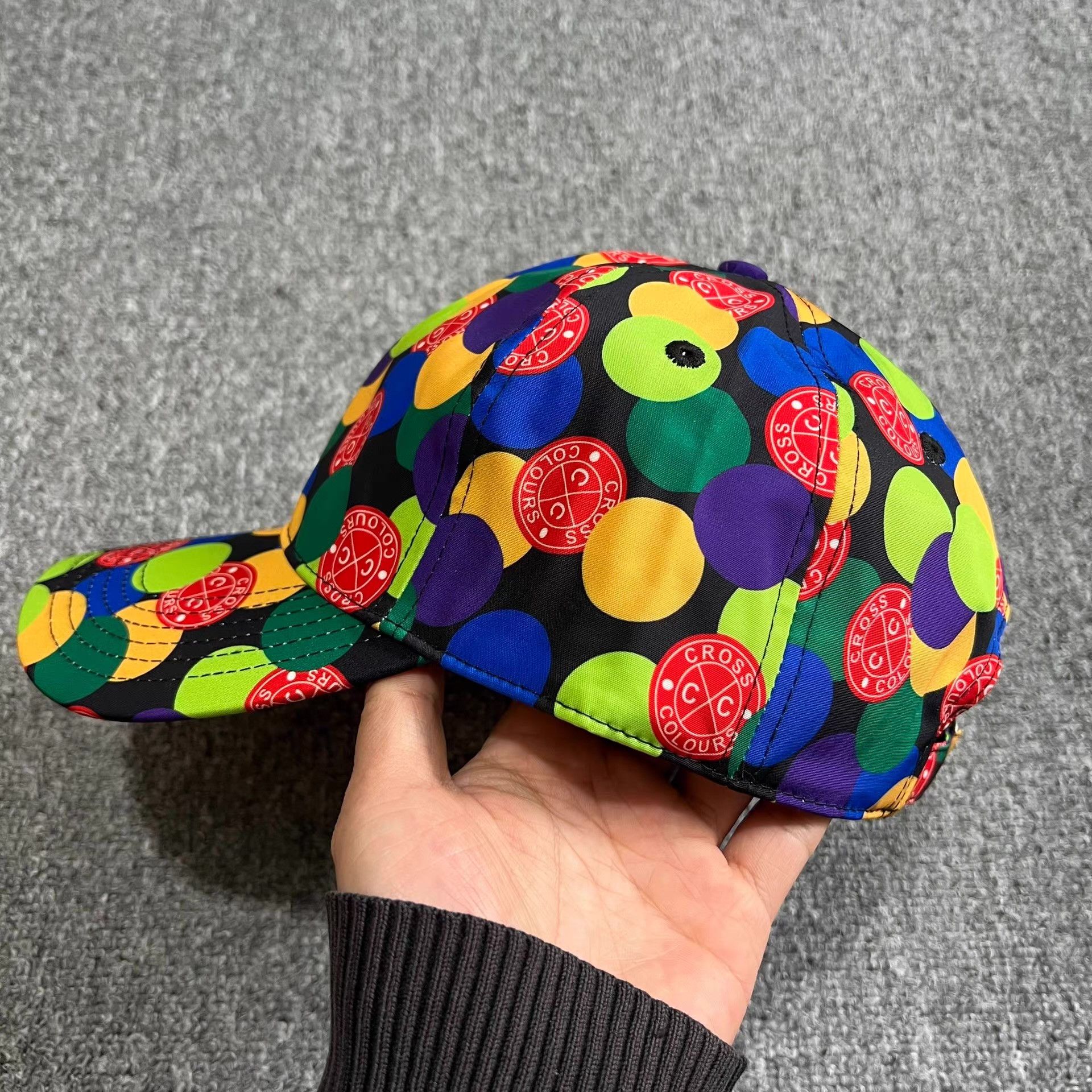 Cross Colours Cross Colours Polka Dot Curved Brim Baseball Cap Q7 Size ONE SIZE - 6 Thumbnail